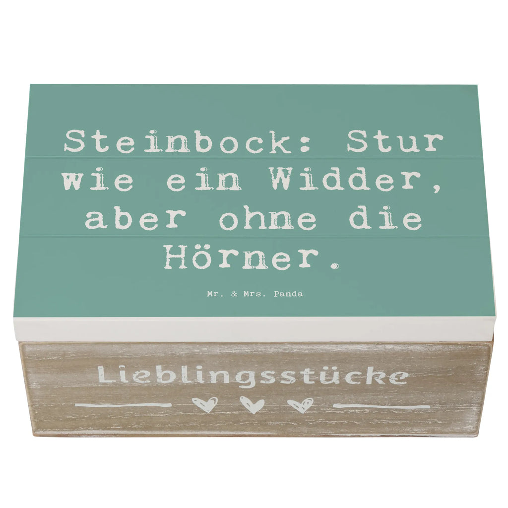Wooden chest Saying Steinbock: Stur wie ein Widder, aber ohne die Hörner. Dekokiste, Schatzkiste, Schatulle, Erinnerungskiste, Aufbewahrungsbox, XXL, Kiste, Geschenkbox, Holzkiste, Geschenkdose, Erinnerungsbox, Truhe, Tierkreiszeichen, Sternzeichen, Horoskop, Astrologie, Aszendent
