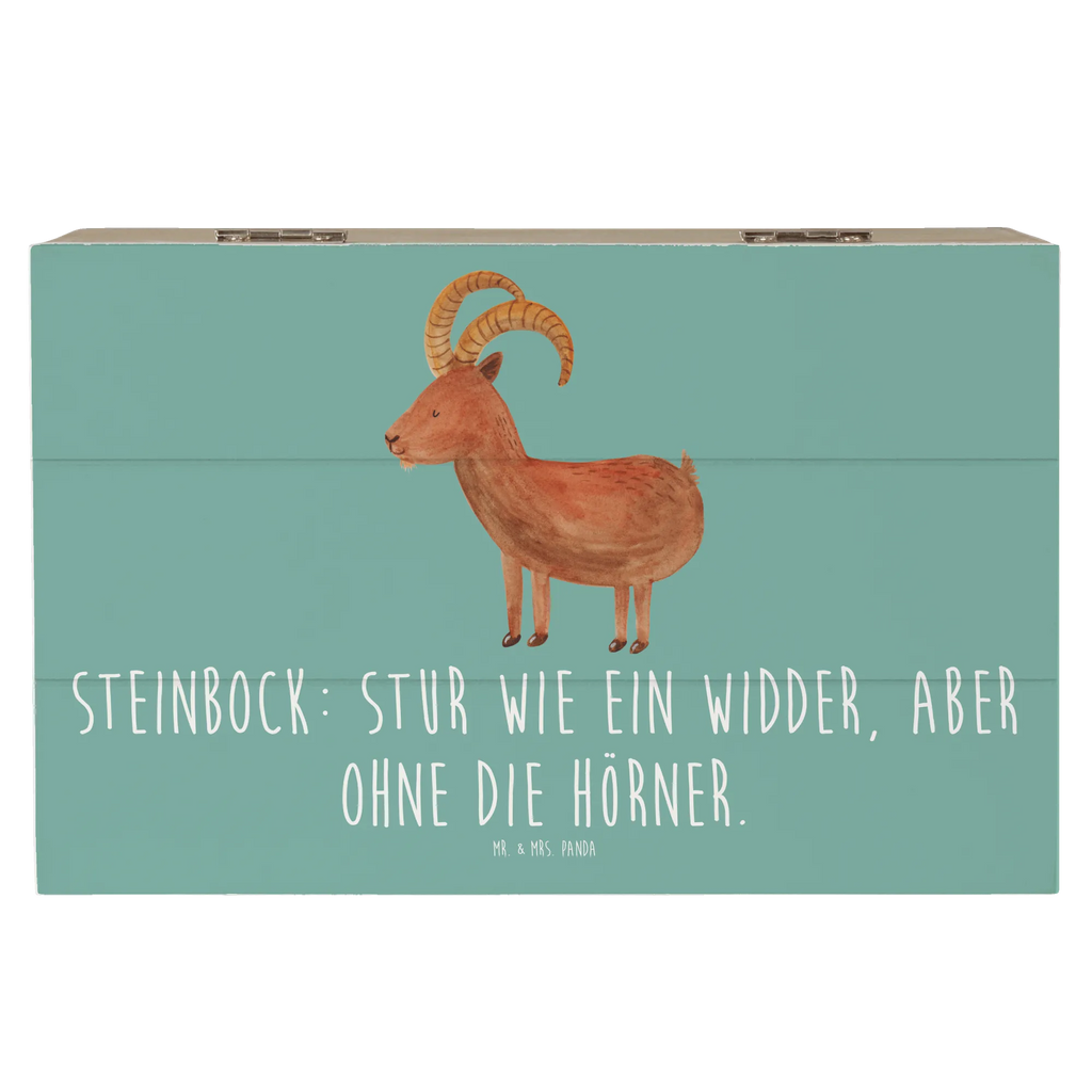Wooden chest Steinbock: Stur wie ein Widder, aber ohne die Hörner. Schatzkiste, Schatulle, Aufbewahrungsbox, Geschenkbox, Geschenkdose, Holzkiste, XXL, Dekokiste, Kiste, Truhe, Erinnerungsbox, Erinnerungskiste, Tierkreiszeichen, Sternzeichen, Horoskop, Astrologie, Aszendent