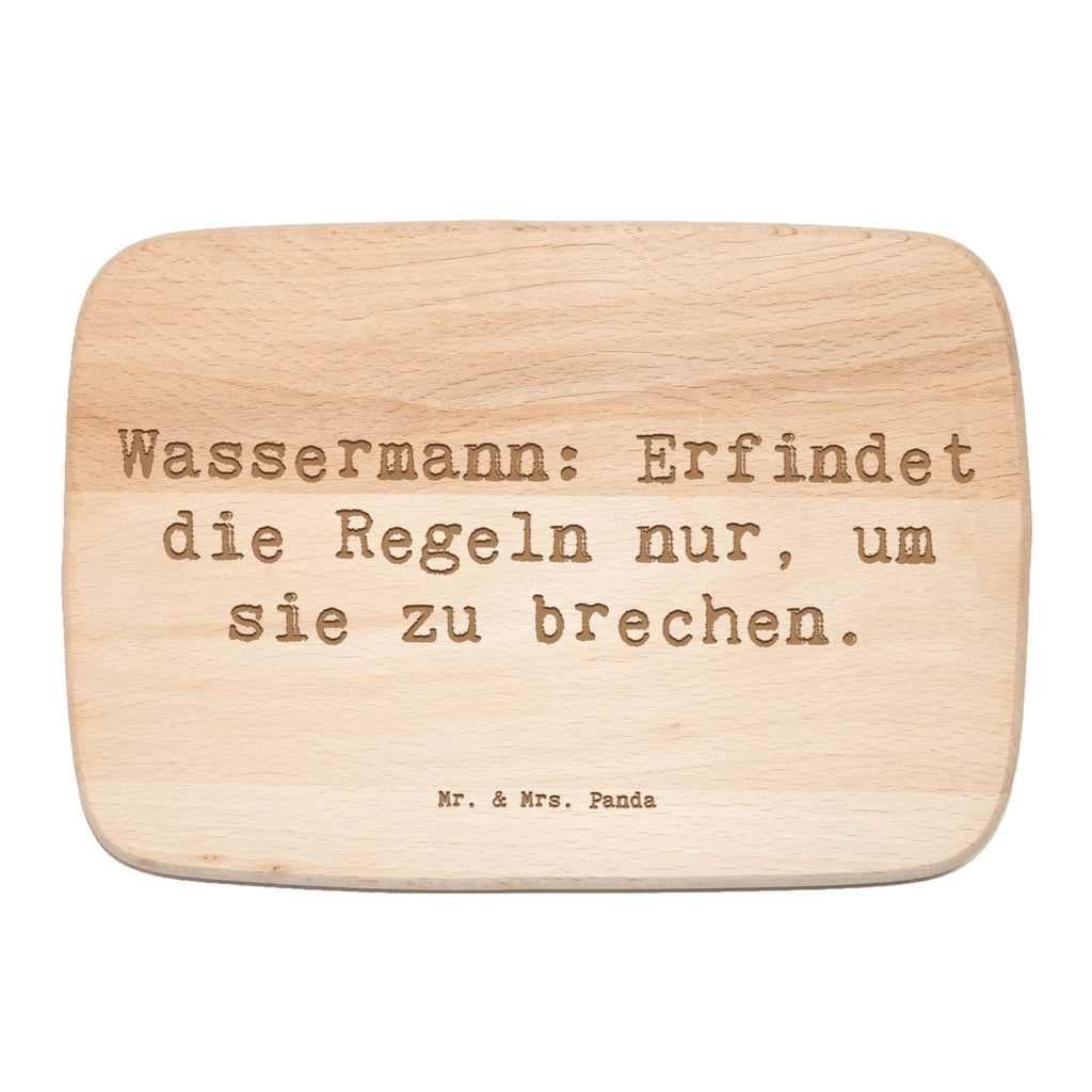 Śniadaniowa deska Przysłowie Wassermann: Erfindet die Regeln nur, um sie zu brechen. Znak zodiaku, gwiazdozbiór, horoskop, astrologia, ascendent