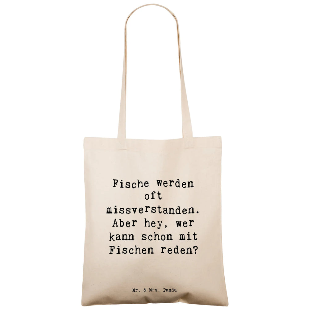 Tote bag Saying Fische werden oft missverstanden. Aber hey, wer kann schon mit Fischen reden? Beuteltasche, Beutel, Einkaufstasche, Jutebeutel, Stoffbeutel, Tasche, Shopper, Umhängetasche, Strandtasche, Schultertasche, Stofftasche, Tragetasche, Badetasche, Jutetasche, Einkaufstüte, Laptoptasche, Tierkreiszeichen, Sternzeichen, Horoskop, Astrologie, Aszendent