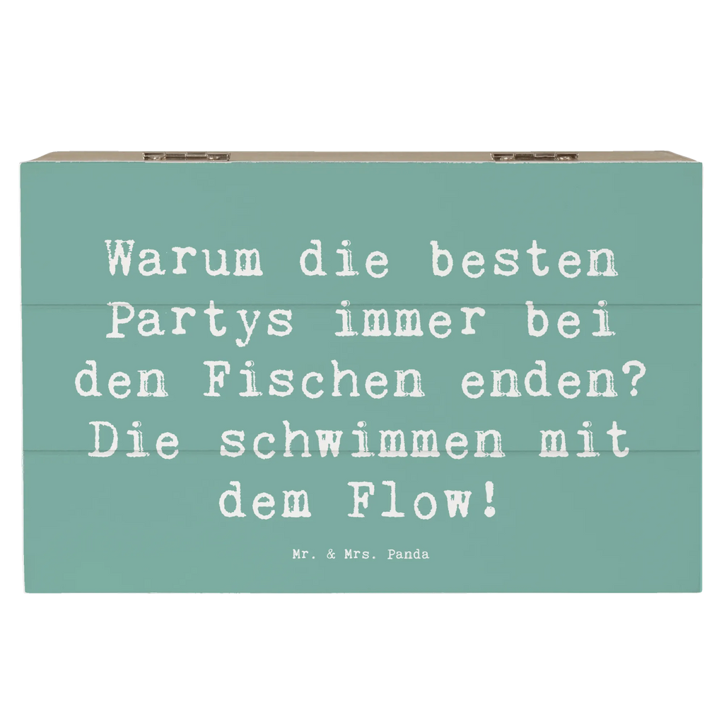 Wooden chest Saying Warum die besten Partys immer bei den Fischen enden? Die schwimmen mit dem Flow! Holzkiste, Kiste, Truhe, Geschenkdose, Erinnerungsbox, XXL, Dekokiste, Geschenkbox, Schatzkiste, Erinnerungskiste, Schatulle, Aufbewahrungsbox, Tierkreiszeichen, Sternzeichen, Horoskop, Astrologie, Aszendent