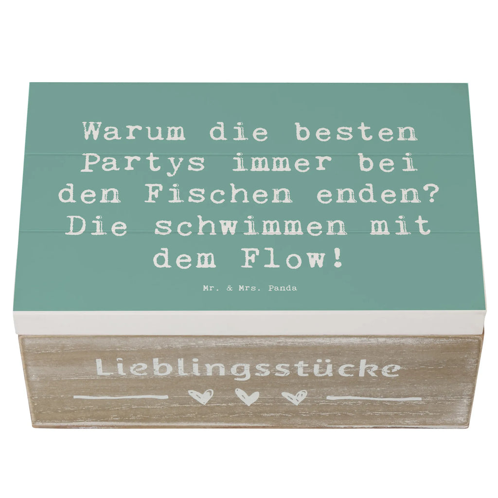 Wooden chest Saying Warum die besten Partys immer bei den Fischen enden? Die schwimmen mit dem Flow! Holzkiste, Kiste, Truhe, Geschenkdose, Erinnerungsbox, XXL, Dekokiste, Geschenkbox, Schatzkiste, Erinnerungskiste, Schatulle, Aufbewahrungsbox, Tierkreiszeichen, Sternzeichen, Horoskop, Astrologie, Aszendent