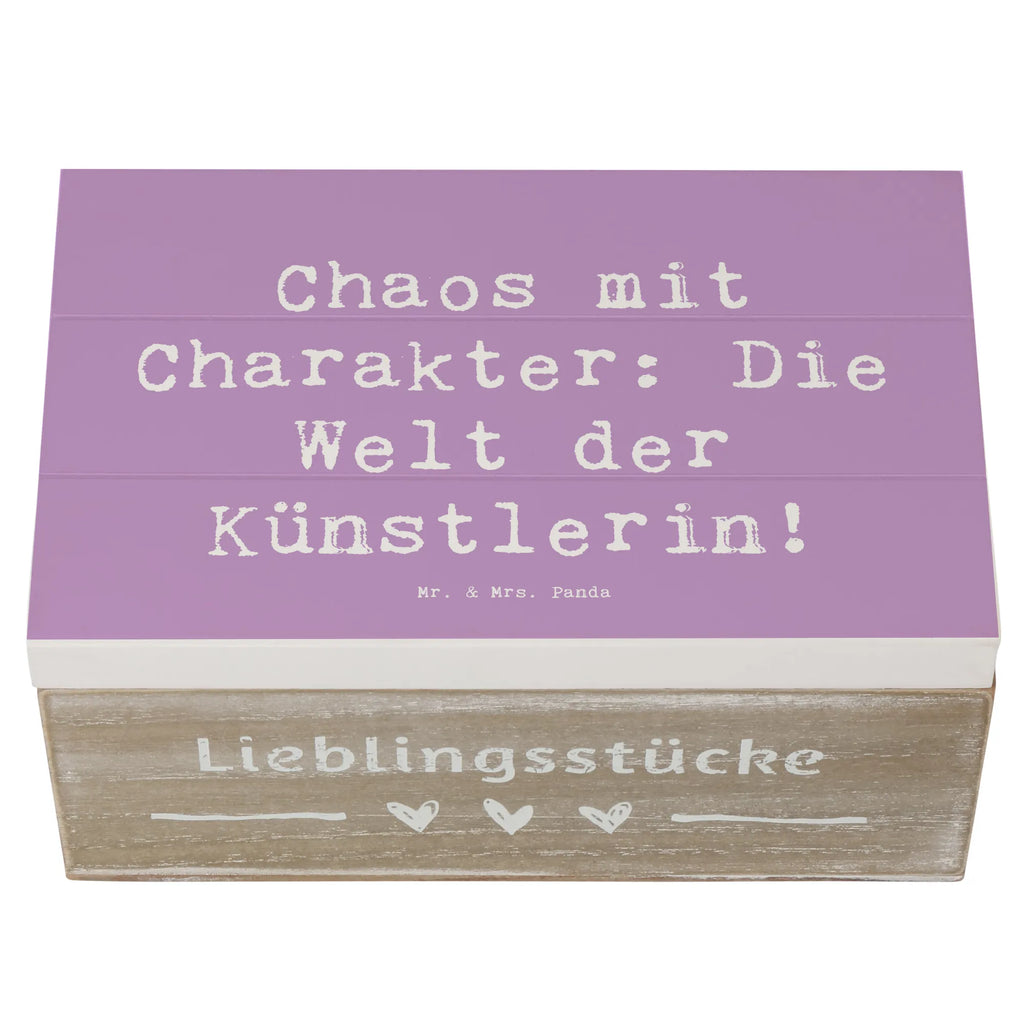 Wooden chest Saying Chaos mit Charakter: Die Welt der Künstlerin! Holzkiste, Schatulle, Geschenkdose, Aufbewahrungsbox, Geschenkbox, Erinnerungsbox, Erinnerungskiste, Truhe, Schatzkiste, Dekokiste, XXL, Kiste, Beruf, Ausbildung, Jubiläum, Abschied, Rente, Kollege, Kollegin, Geschenk, Schenken, Arbeitskollege, Mitarbeiter, Firma, Danke, Dankeschön