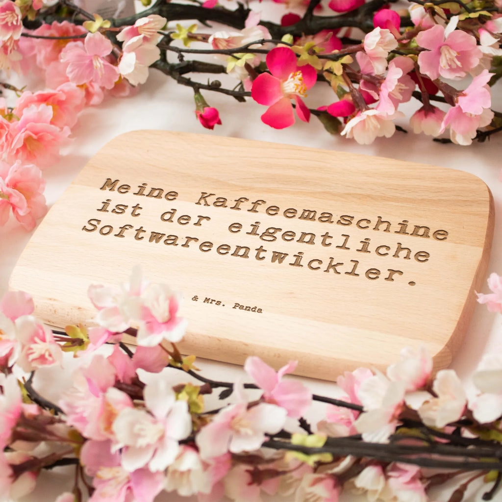 Śniadaniowa deska Przysłowie Meine Kaffeemaschine ist der eigentliche Softwareentwickler. Zawód, Wykształcenie, Jubileusz, Pożegnanie, Emerytura, Kolega, Koleżanka, Prezent, Dawać, Pracownik, Współpracownik, Firma, Dziękuję, Dziękuję bardzo