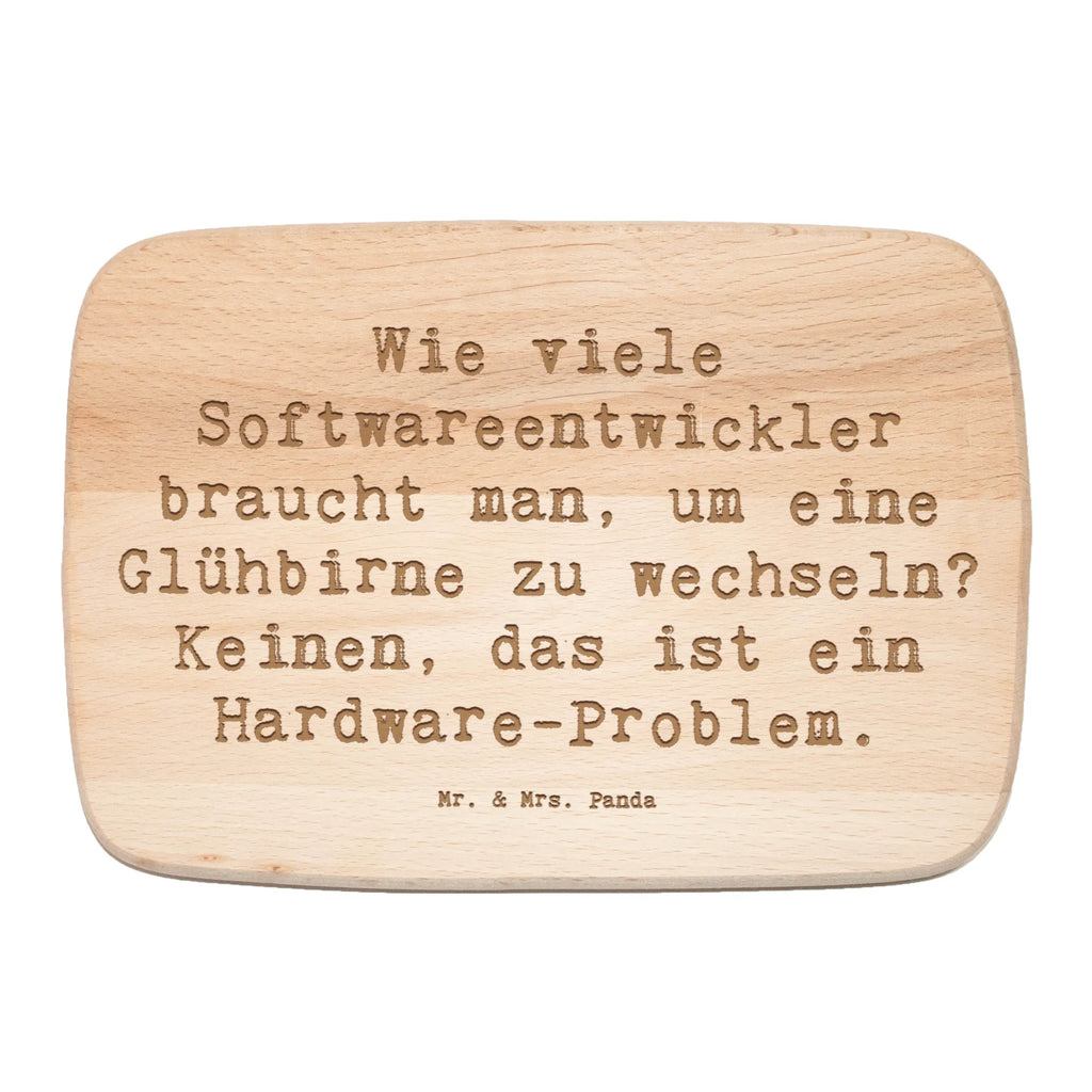 Śniadaniowa deska Przysłowie Wie viele Softwareentwickler braucht man, um eine Glühbirne zu wechseln? Keinen, das ist ein Hardware-Problem. Zawód, Wykształcenie, Jubileusz, Pożegnanie, Emerytura, Kolega, Koleżanka, Prezent, Dawać, Pracownik, Współpracownik, Firma, Dziękuję, Dziękuję bardzo