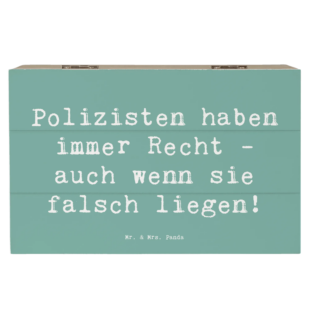 Wooden chest Saying Polizisten haben immer Recht - auch wenn sie falsch liegen! XXL, Schatulle, Holzkiste, Aufbewahrungsbox, Erinnerungskiste, Truhe, Schatzkiste, Erinnerungsbox, Geschenkbox, Dekokiste, Geschenkdose, Kiste, Beruf, Ausbildung, Jubiläum, Abschied, Rente, Kollege, Kollegin, Geschenk, Schenken, Arbeitskollege, Mitarbeiter, Firma, Danke, Dankeschön
