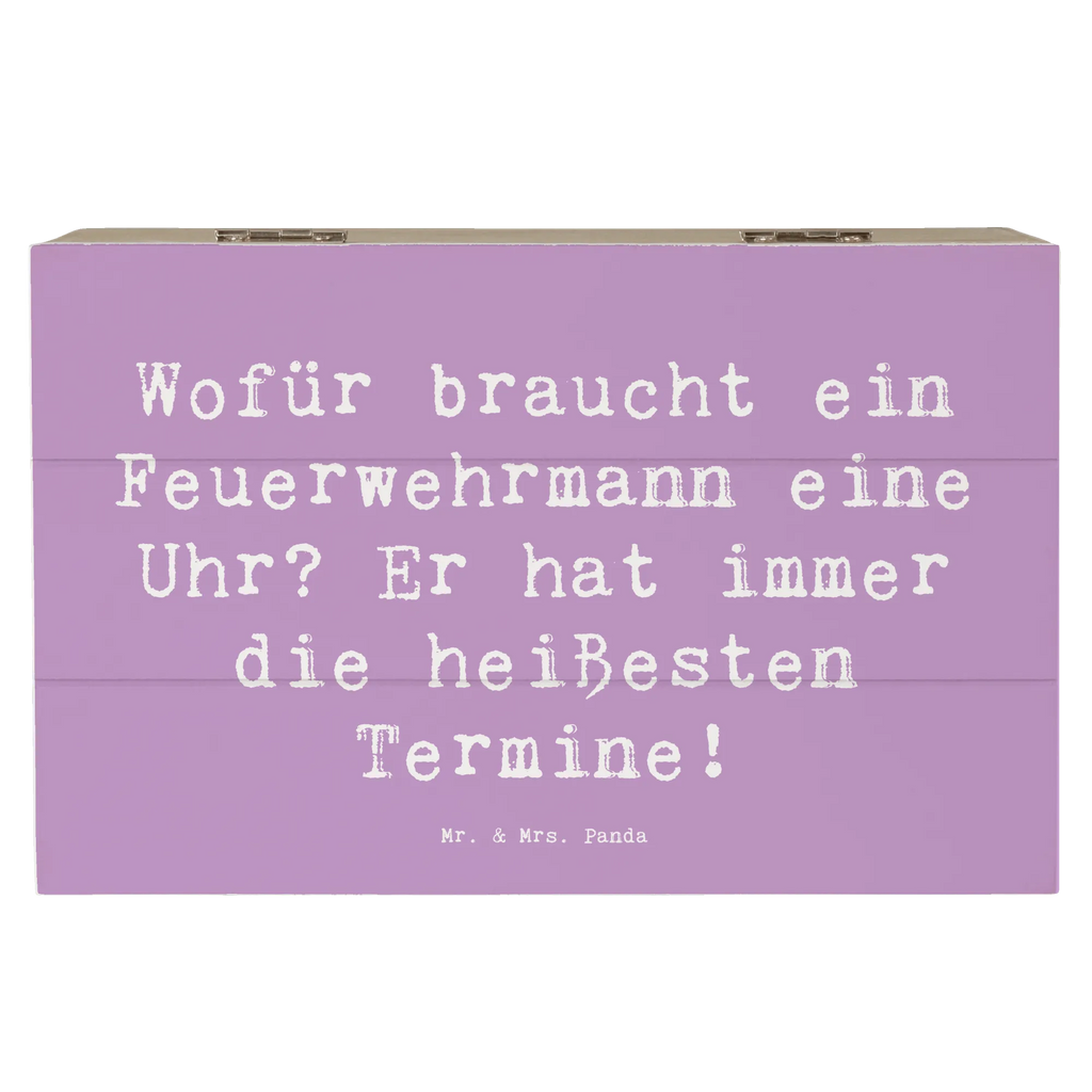 Wooden chest Saying Wofür braucht ein Feuerwehrmann eine Uhr? Er hat immer die heißesten Termine! Dekokiste, Truhe, Erinnerungsbox, Aufbewahrungsbox, Schatulle, Schatzkiste, Holzkiste, Erinnerungskiste, Geschenkdose, Kiste, Geschenkbox, XXL, Beruf, Ausbildung, Jubiläum, Abschied, Rente, Kollege, Kollegin, Geschenk, Schenken, Arbeitskollege, Mitarbeiter, Firma, Danke, Dankeschön
