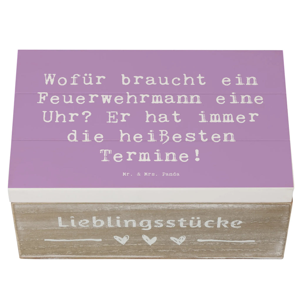 Wooden chest Saying Wofür braucht ein Feuerwehrmann eine Uhr? Er hat immer die heißesten Termine! Dekokiste, Truhe, Erinnerungsbox, Aufbewahrungsbox, Schatulle, Schatzkiste, Holzkiste, Erinnerungskiste, Geschenkdose, Kiste, Geschenkbox, XXL, Beruf, Ausbildung, Jubiläum, Abschied, Rente, Kollege, Kollegin, Geschenk, Schenken, Arbeitskollege, Mitarbeiter, Firma, Danke, Dankeschön