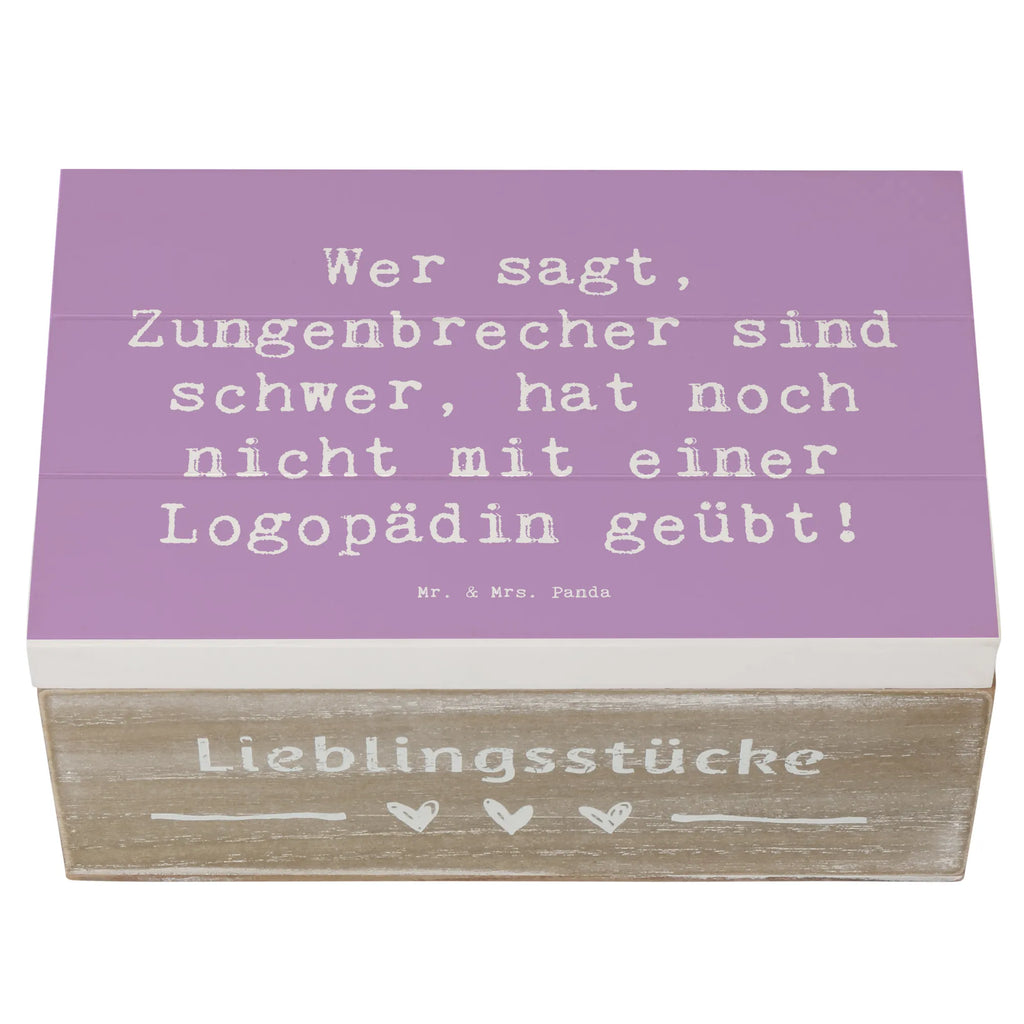 Wooden chest Saying Wer sagt, Zungenbrecher sind schwer, hat noch nicht mit einer Logopädin geübt! Truhe, Schatulle, Erinnerungsbox, Geschenkbox, Dekokiste, Aufbewahrungsbox, Geschenkdose, XXL, Kiste, Schatzkiste, Holzkiste, Erinnerungskiste, Beruf, Ausbildung, Jubiläum, Abschied, Rente, Kollege, Kollegin, Geschenk, Schenken, Arbeitskollege, Mitarbeiter, Firma, Danke, Dankeschön