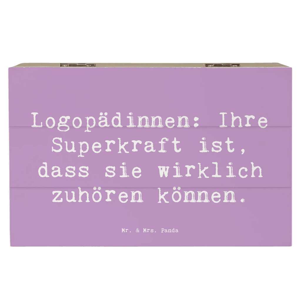 Wooden chest Saying Logopädinnen: Ihre Superkraft ist, dass sie wirklich zuhören können. Holzkiste, Schatzkiste, Erinnerungskiste, Truhe, Schatulle, Aufbewahrungsbox, Erinnerungsbox, Geschenkdose, Geschenkbox, XXL, Dekokiste, Kiste, Beruf, Ausbildung, Jubiläum, Abschied, Rente, Kollege, Kollegin, Geschenk, Schenken, Arbeitskollege, Mitarbeiter, Firma, Danke, Dankeschön