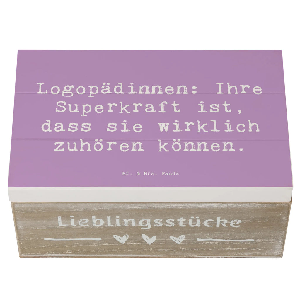 Wooden chest Saying Logopädinnen: Ihre Superkraft ist, dass sie wirklich zuhören können. Holzkiste, Schatzkiste, Erinnerungskiste, Truhe, Schatulle, Aufbewahrungsbox, Erinnerungsbox, Geschenkdose, Geschenkbox, XXL, Dekokiste, Kiste, Beruf, Ausbildung, Jubiläum, Abschied, Rente, Kollege, Kollegin, Geschenk, Schenken, Arbeitskollege, Mitarbeiter, Firma, Danke, Dankeschön