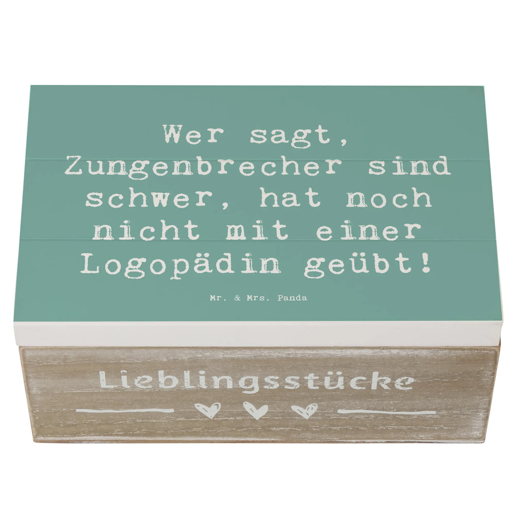 Wooden chest Saying Wer sagt, Zungenbrecher sind schwer, hat noch nicht mit einer Logopädin geübt! Truhe, Schatulle, Erinnerungsbox, Geschenkbox, Dekokiste, Aufbewahrungsbox, Geschenkdose, XXL, Kiste, Schatzkiste, Holzkiste, Erinnerungskiste, Beruf, Ausbildung, Jubiläum, Abschied, Rente, Kollege, Kollegin, Geschenk, Schenken, Arbeitskollege, Mitarbeiter, Firma, Danke, Dankeschön
