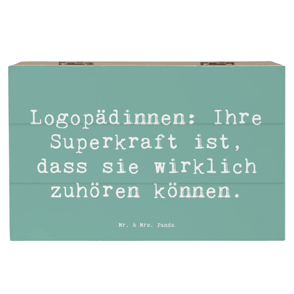 Wooden chest Saying Logopädinnen: Ihre Superkraft ist, dass sie wirklich zuhören können. Holzkiste, Schatzkiste, Erinnerungskiste, Truhe, Schatulle, Aufbewahrungsbox, Erinnerungsbox, Geschenkdose, Geschenkbox, XXL, Dekokiste, Kiste, Beruf, Ausbildung, Jubiläum, Abschied, Rente, Kollege, Kollegin, Geschenk, Schenken, Arbeitskollege, Mitarbeiter, Firma, Danke, Dankeschön