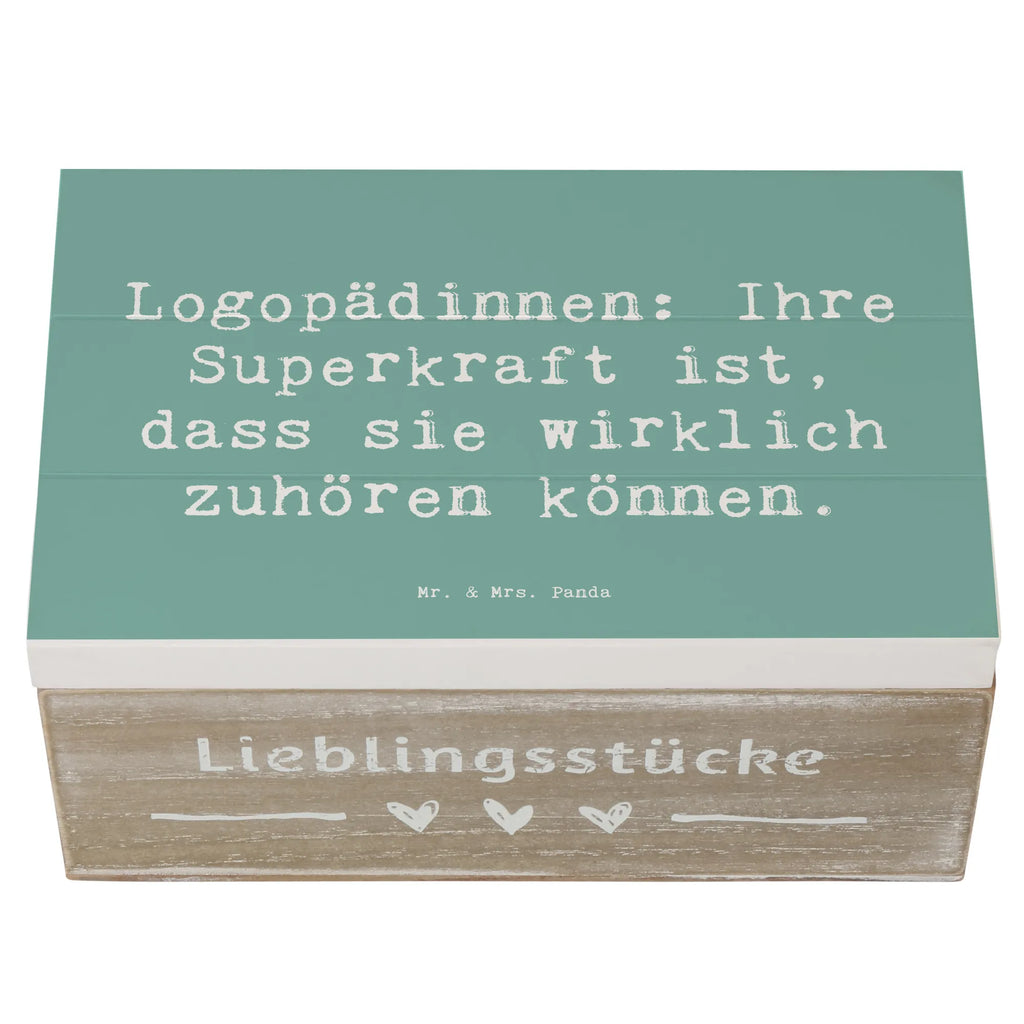 Wooden chest Saying Logopädinnen: Ihre Superkraft ist, dass sie wirklich zuhören können. Holzkiste, Schatzkiste, Erinnerungskiste, Truhe, Schatulle, Aufbewahrungsbox, Erinnerungsbox, Geschenkdose, Geschenkbox, XXL, Dekokiste, Kiste, Beruf, Ausbildung, Jubiläum, Abschied, Rente, Kollege, Kollegin, Geschenk, Schenken, Arbeitskollege, Mitarbeiter, Firma, Danke, Dankeschön