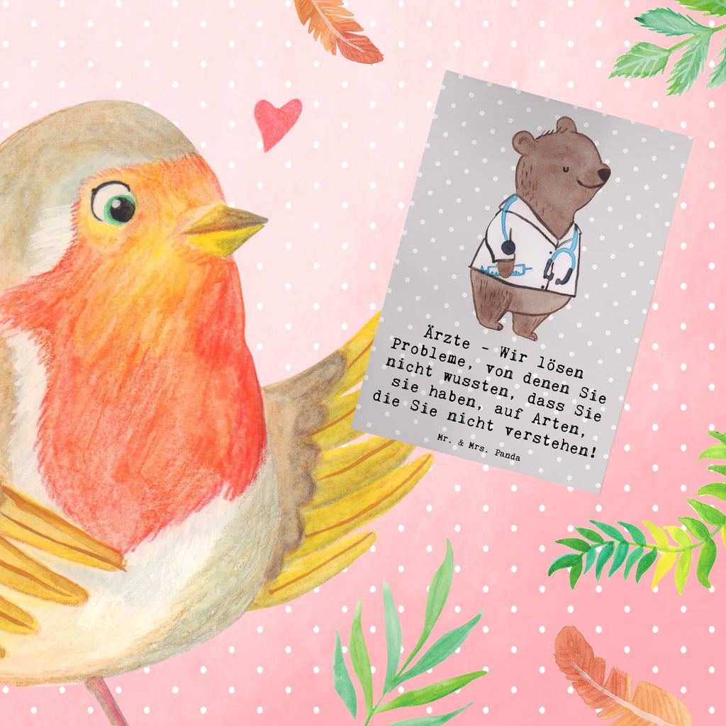 Greetings card Ärzte - Wir lösen Probleme, von denen Sie nicht wussten, dass Sie sie haben, auf Arten, die Sie nicht verstehen! Glückwunschkarte, Hochzeitskarte, Geburtstagskarte, Ansichtskarten, Karte, Einladungskarte, Grußkarte, Klappkarte, Beruf, Ausbildung, Jubiläum, Abschied, Rente, Kollege, Kollegin, Geschenk, Schenken, Arbeitskollege, Mitarbeiter, Firma, Danke, Dankeschön