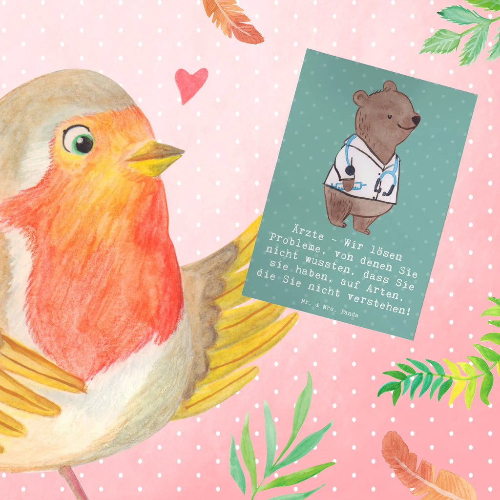 Greetings card Ärzte - Wir lösen Probleme, von denen Sie nicht wussten, dass Sie sie haben, auf Arten, die Sie nicht verstehen! Glückwunschkarte, Hochzeitskarte, Geburtstagskarte, Ansichtskarten, Karte, Einladungskarte, Grußkarte, Klappkarte, Beruf, Ausbildung, Jubiläum, Abschied, Rente, Kollege, Kollegin, Geschenk, Schenken, Arbeitskollege, Mitarbeiter, Firma, Danke, Dankeschön