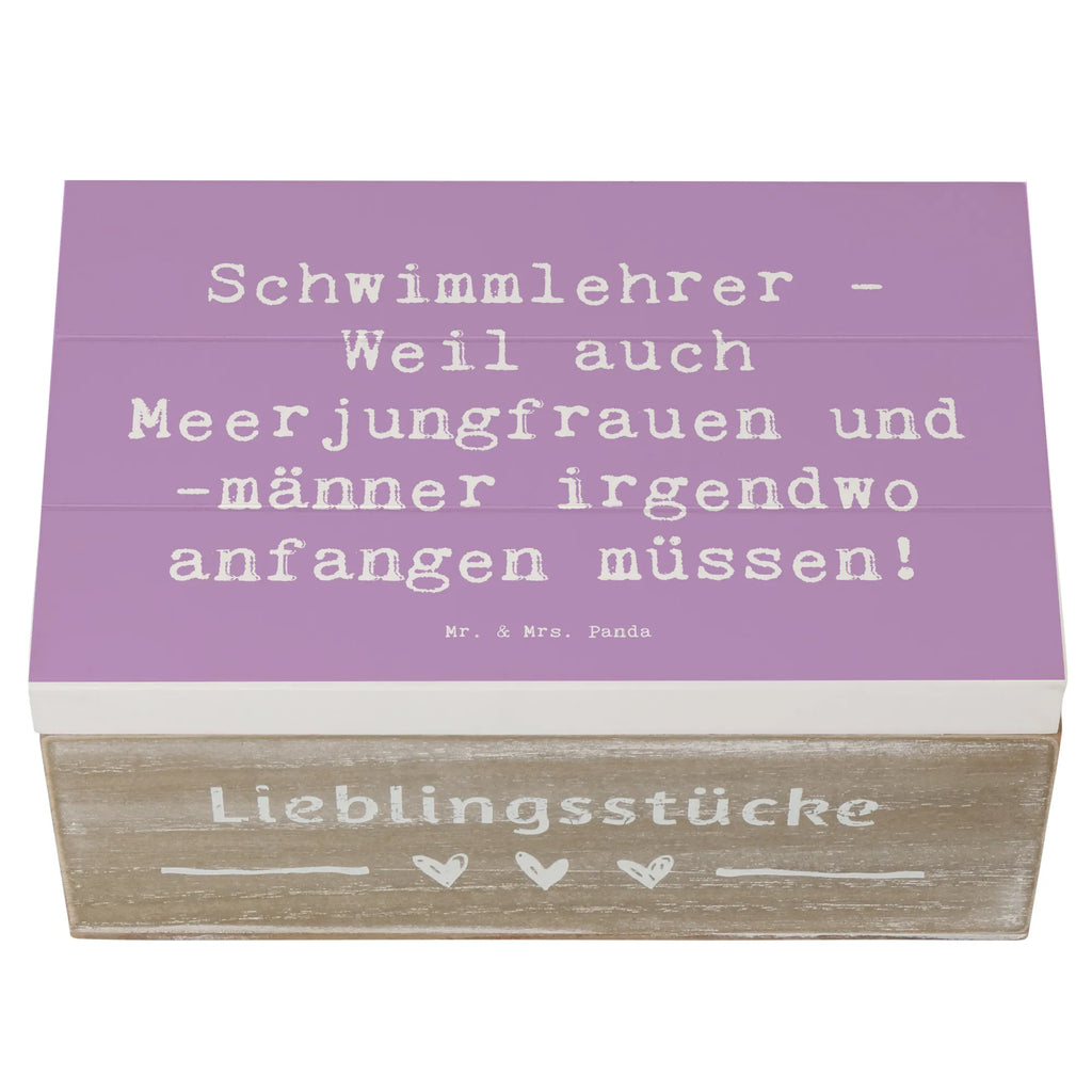 Wooden chest Saying Schwimmlehrer - Weil auch Meerjungfrauen und -männer irgendwo anfangen müssen! aufbewahrungskisten, aufbewahrungstruhe, Aufbewahrungskiste, Holzboxen, holzschachtel, Aufbewahrungsbox Holz, Holzkiste, Holzkiste mit Deckel, holzschatulle, Holz Aufbewahrungsbox, kiste holz, Holzkisten, holzkästchen, Aufbewahrungsbox, Holztruhe, Holzbox mit Deckel, box holz, Holzbox, Schatulle, Box aus Holz, aufbewahrungsboxen, holztruhen, aufbewahrungskiste mit deckel, truhe holz, Aufbewahrungsbox aus Holz, Geschenk, Danke, Dankeschön, Schenken, Beruf, Ausbildung, Abschied, Rente, Kollege, Kollegin, Arbeitskollege, Mitarbeiter, Jubiläum, Firma