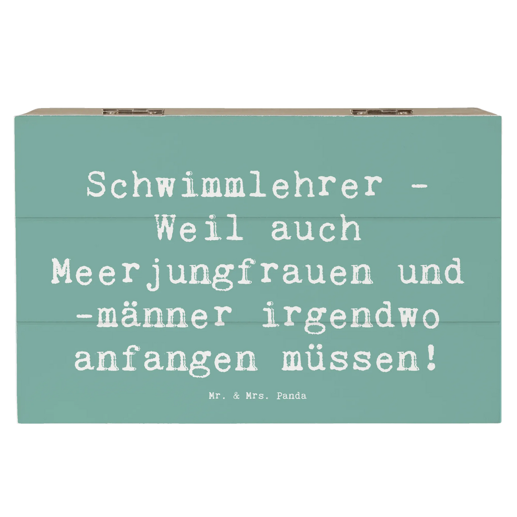 Wooden chest Saying Schwimmlehrer - Weil auch Meerjungfrauen und -männer irgendwo anfangen müssen! aufbewahrungskisten, aufbewahrungstruhe, Aufbewahrungskiste, Holzboxen, holzschachtel, Aufbewahrungsbox Holz, Holzkiste, Holzkiste mit Deckel, holzschatulle, Holz Aufbewahrungsbox, kiste holz, Holzkisten, holzkästchen, Aufbewahrungsbox, Holztruhe, Holzbox mit Deckel, box holz, Holzbox, Schatulle, Box aus Holz, aufbewahrungsboxen, holztruhen, aufbewahrungskiste mit deckel, truhe holz, Aufbewahrungsbox aus Holz, Geschenk, Danke, Dankeschön, Schenken, Beruf, Ausbildung, Abschied, Rente, Kollege, Kollegin, Arbeitskollege, Mitarbeiter, Jubiläum, Firma