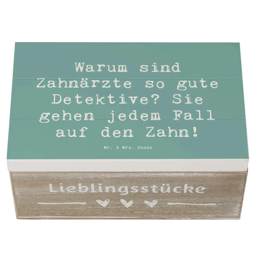 Wooden chest Saying Warum sind Zahnärzte so gute Detektive? Sie gehen jedem Fall auf den Zahn! XXL, Geschenkbox, Truhe, Kiste, Holzkiste, Dekokiste, Geschenkdose, Schatulle, Erinnerungsbox, Aufbewahrungsbox, Erinnerungskiste, Schatzkiste, Beruf, Ausbildung, Jubiläum, Abschied, Rente, Kollege, Kollegin, Geschenk, Schenken, Arbeitskollege, Mitarbeiter, Firma, Danke, Dankeschön