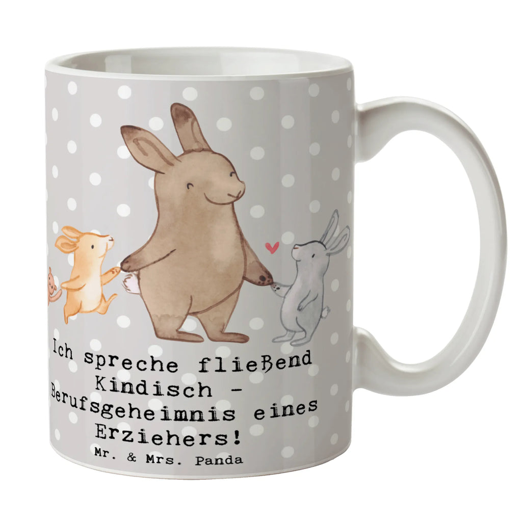 Tasse Erzieher Kindisch Tasse mit Motiven, Tasse mit Zitaten, Geschenktasse, Keramiktasse, Bürotasse, Porzellantasse, Tasse, Teetasse, Kaffeetasse, Beruf, Ausbildung, Jubiläum, Abschied, Rente, Kollege, Kollegin, Geschenk, Schenken, Arbeitskollege, Mitarbeiter, Firma, Danke, Dankeschön