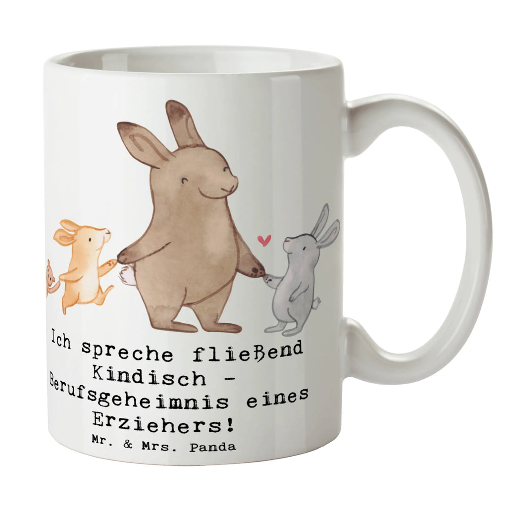 Tasse Erzieher Kindisch Tasse mit Motiven, Tasse mit Zitaten, Geschenktasse, Keramiktasse, Bürotasse, Porzellantasse, Tasse, Teetasse, Kaffeetasse, Beruf, Ausbildung, Jubiläum, Abschied, Rente, Kollege, Kollegin, Geschenk, Schenken, Arbeitskollege, Mitarbeiter, Firma, Danke, Dankeschön