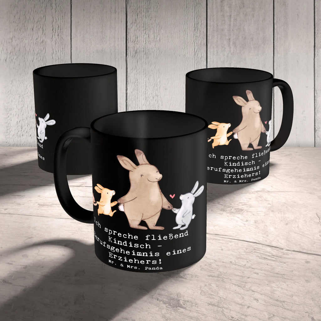 Tasse Erzieher Kindisch Tasse mit Motiven, Tasse mit Zitaten, Geschenktasse, Keramiktasse, Bürotasse, Porzellantasse, Tasse, Teetasse, Kaffeetasse, Beruf, Ausbildung, Jubiläum, Abschied, Rente, Kollege, Kollegin, Geschenk, Schenken, Arbeitskollege, Mitarbeiter, Firma, Danke, Dankeschön