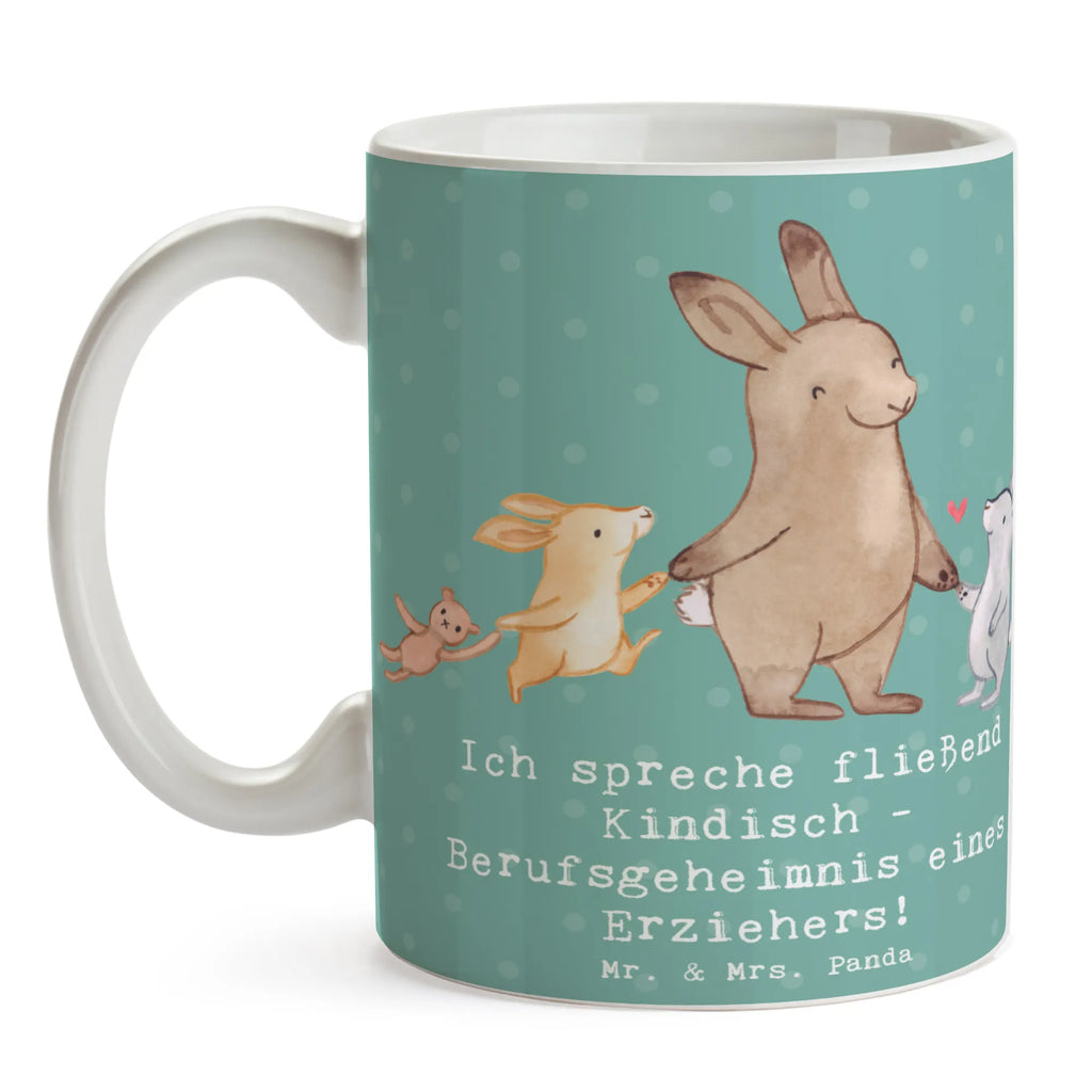 Tasse Erzieher Kindisch Tasse mit Motiven, Tasse mit Zitaten, Geschenktasse, Keramiktasse, Bürotasse, Porzellantasse, Tasse, Teetasse, Kaffeetasse, Beruf, Ausbildung, Jubiläum, Abschied, Rente, Kollege, Kollegin, Geschenk, Schenken, Arbeitskollege, Mitarbeiter, Firma, Danke, Dankeschön