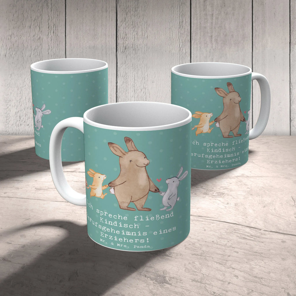 Tasse Erzieher Kindisch Tasse mit Motiven, Tasse mit Zitaten, Geschenktasse, Keramiktasse, Bürotasse, Porzellantasse, Tasse, Teetasse, Kaffeetasse, Beruf, Ausbildung, Jubiläum, Abschied, Rente, Kollege, Kollegin, Geschenk, Schenken, Arbeitskollege, Mitarbeiter, Firma, Danke, Dankeschön