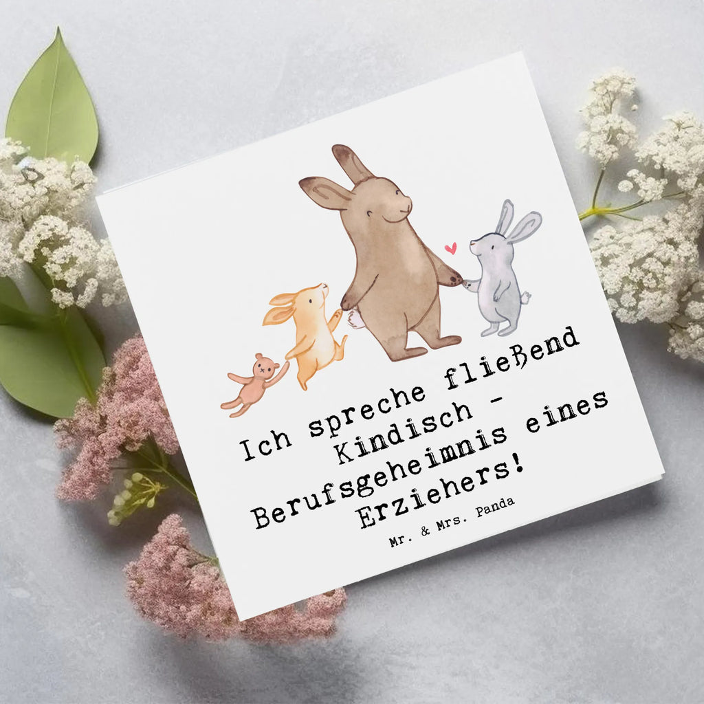 Deluxe Karte Erzieher Kindisch Klappkarte, Glückwunschkarte, Grußkarte, Hochzeitskarte, Einladungskarte, Hochwertige Klappkarte, Geburtstagskarte, Hochwertige Grußkarte, Karte, Beruf, Ausbildung, Jubiläum, Abschied, Rente, Kollege, Kollegin, Geschenk, Schenken, Arbeitskollege, Mitarbeiter, Firma, Danke, Dankeschön