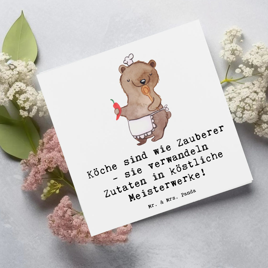 Deluxe Karte Köche sind wie Zauberer - sie verwandeln Zutaten in köstliche Meisterwerke! Grußkarte, Einladungskarte, Hochzeitskarte, Glückwunschkarte, Klappkarte, Hochwertige Klappkarte, Geburtstagskarte, Karte, Hochwertige Grußkarte, Beruf, Ausbildung, Jubiläum, Abschied, Rente, Kollege, Kollegin, Geschenk, Schenken, Arbeitskollege, Mitarbeiter, Firma, Danke, Dankeschön