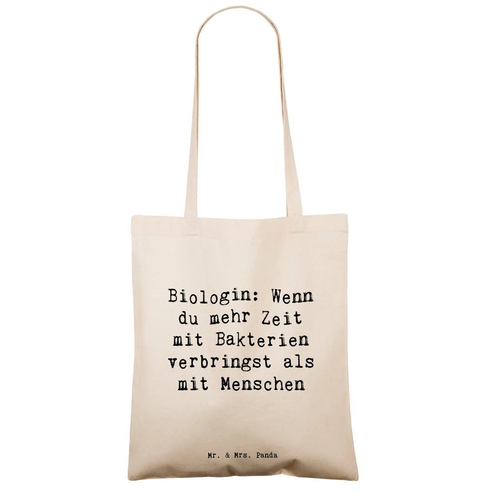 Tote bag Saying Biologin: Wenn du mehr Zeit mit Bakterien verbringst als mit Menschen Jutebeutel, Strandtasche, Stofftasche, Shopper, Einkaufstasche, Beutel, Stoffbeutel, Schultertasche, Laptoptasche, Umhängetasche, Beuteltasche, Badetasche, Einkaufstüte, Tasche, Jutetasche, Tragetasche, Beruf, Ausbildung, Jubiläum, Abschied, Rente, Kollege, Kollegin, Geschenk, Schenken, Arbeitskollege, Mitarbeiter, Firma, Danke, Dankeschön