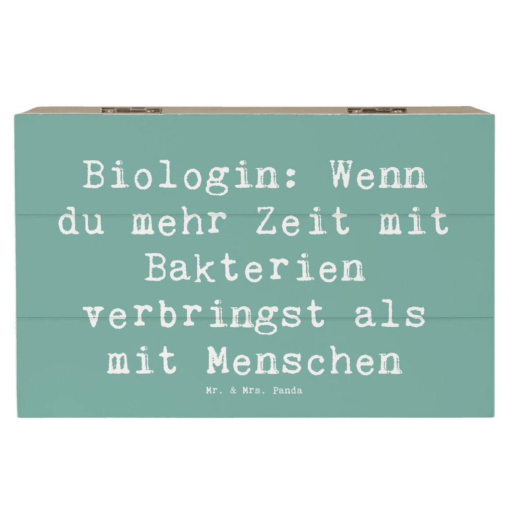 Wooden chest Saying Biologin: Wenn du mehr Zeit mit Bakterien verbringst als mit Menschen Schatulle, Holzkiste, Erinnerungskiste, Schatzkiste, Dekokiste, Kiste, Erinnerungsbox, Aufbewahrungsbox, Geschenkdose, Truhe, XXL, Geschenkbox, Beruf, Ausbildung, Jubiläum, Abschied, Rente, Kollege, Kollegin, Geschenk, Schenken, Arbeitskollege, Mitarbeiter, Firma, Danke, Dankeschön