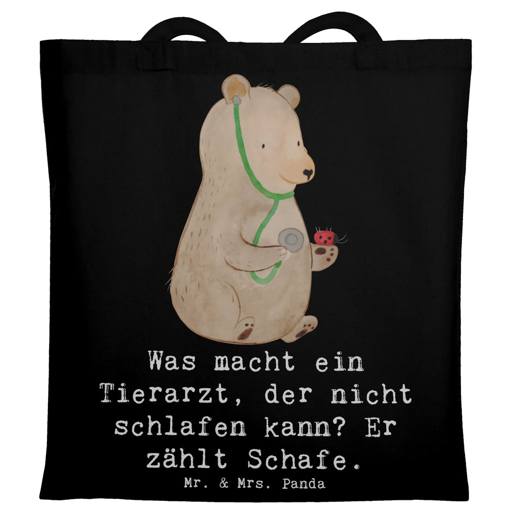 Tote bag Was macht ein Tierarzt, der nicht schlafen kann? Er zählt Schafe. Schultertasche, Tragetasche, Jutetasche, Beuteltasche, Einkaufstüte, Tasche, Stofftasche, Beutel, Badetasche, Laptoptasche, Strandtasche, Einkaufstasche, Shopper, Umhängetasche, Stoffbeutel, Jutebeutel, Beruf, Ausbildung, Jubiläum, Abschied, Rente, Kollege, Kollegin, Geschenk, Schenken, Arbeitskollege, Mitarbeiter, Firma, Danke, Dankeschön
