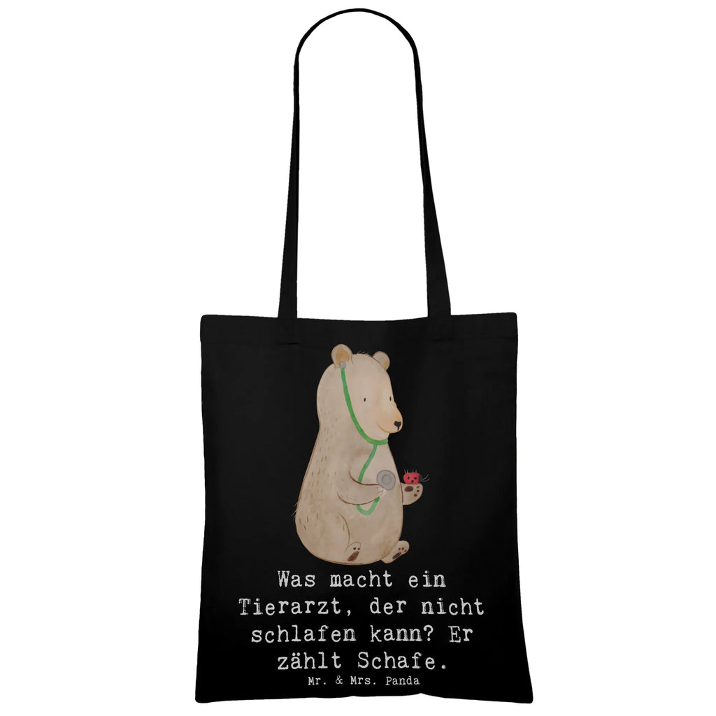 Tote bag Was macht ein Tierarzt, der nicht schlafen kann? Er zählt Schafe. Schultertasche, Tragetasche, Jutetasche, Beuteltasche, Einkaufstüte, Tasche, Stofftasche, Beutel, Badetasche, Laptoptasche, Strandtasche, Einkaufstasche, Shopper, Umhängetasche, Stoffbeutel, Jutebeutel, Beruf, Ausbildung, Jubiläum, Abschied, Rente, Kollege, Kollegin, Geschenk, Schenken, Arbeitskollege, Mitarbeiter, Firma, Danke, Dankeschön