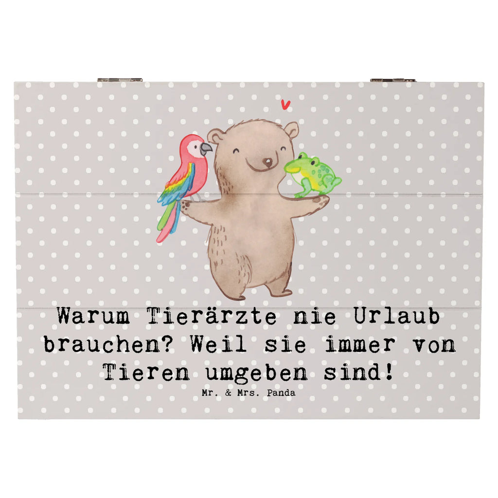 Wooden chest Warum Tierärzte nie Urlaub brauchen? Weil sie immer von Tieren umgeben sind! Holzkiste, Aufbewahrungsbox, XXL, Kiste, Erinnerungskiste, Dekokiste, Truhe, Schatulle, Erinnerungsbox, Geschenkbox, Schatzkiste, Geschenkdose, Beruf, Ausbildung, Jubiläum, Abschied, Rente, Kollege, Kollegin, Geschenk, Schenken, Arbeitskollege, Mitarbeiter, Firma, Danke, Dankeschön
