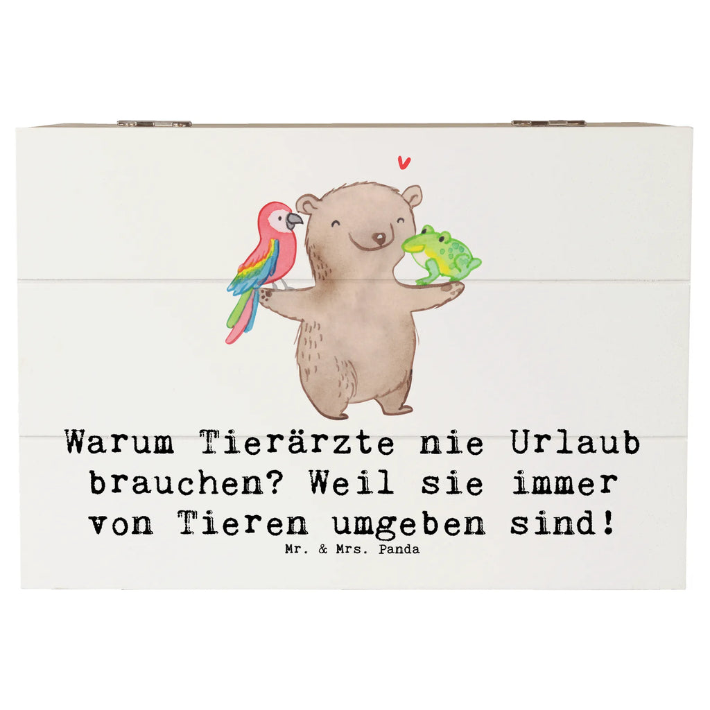 Wooden chest Warum Tierärzte nie Urlaub brauchen? Weil sie immer von Tieren umgeben sind! Holzkiste, Aufbewahrungsbox, XXL, Kiste, Erinnerungskiste, Dekokiste, Truhe, Schatulle, Erinnerungsbox, Geschenkbox, Schatzkiste, Geschenkdose, Beruf, Ausbildung, Jubiläum, Abschied, Rente, Kollege, Kollegin, Geschenk, Schenken, Arbeitskollege, Mitarbeiter, Firma, Danke, Dankeschön