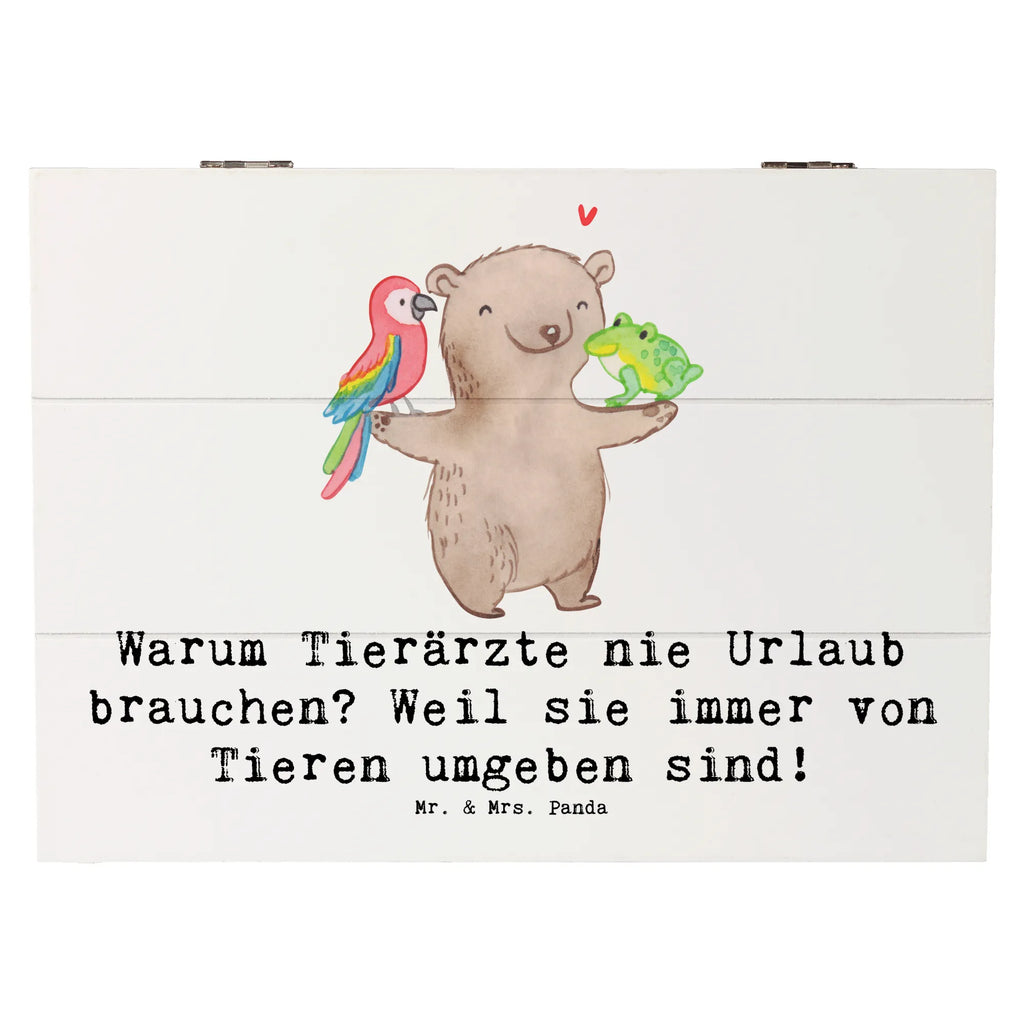 Wooden chest Warum Tierärzte nie Urlaub brauchen? Weil sie immer von Tieren umgeben sind! Holzkiste, Aufbewahrungsbox, XXL, Kiste, Erinnerungskiste, Dekokiste, Truhe, Schatulle, Erinnerungsbox, Geschenkbox, Schatzkiste, Geschenkdose, Beruf, Ausbildung, Jubiläum, Abschied, Rente, Kollege, Kollegin, Geschenk, Schenken, Arbeitskollege, Mitarbeiter, Firma, Danke, Dankeschön