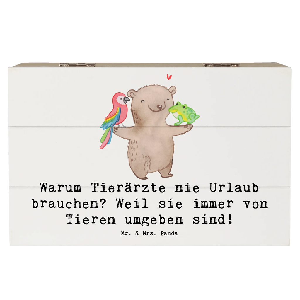 Wooden chest Warum Tierärzte nie Urlaub brauchen? Weil sie immer von Tieren umgeben sind! Holzkiste, Aufbewahrungsbox, XXL, Kiste, Erinnerungskiste, Dekokiste, Truhe, Schatulle, Erinnerungsbox, Geschenkbox, Schatzkiste, Geschenkdose, Beruf, Ausbildung, Jubiläum, Abschied, Rente, Kollege, Kollegin, Geschenk, Schenken, Arbeitskollege, Mitarbeiter, Firma, Danke, Dankeschön