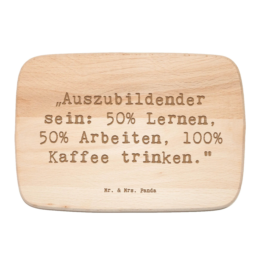 Śniadaniowa deska Przysłowie „Auszubildender sein: 50% Lernen, 50% Arbeiten, 100% Kaffee trinken.“ Zawód, Wykształcenie, Jubileusz, Pożegnanie, Emerytura, Kolega, Koleżanka, Prezent, Dawać, Pracownik, Współpracownik, Firma, Dziękuję, Dziękuję bardzo