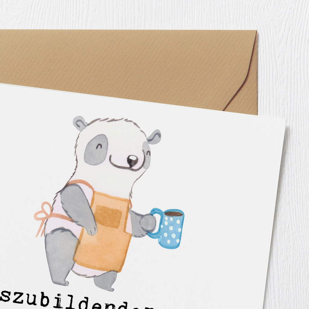 Deluxe Card „Auszubildender sein: 50% Lernen, 50% Arbeiten, 100% Kaffee trinken.“ Einladungskarte, Grußkarte, Karte, Glückwunschkarte, Hochzeitskarte, Geburtstagskarte, Hochwertige Klappkarte, Hochwertige Grußkarte, Klappkarte, Beruf, Ausbildung, Jubiläum, Abschied, Rente, Kollege, Kollegin, Geschenk, Schenken, Arbeitskollege, Mitarbeiter, Firma, Danke, Dankeschön