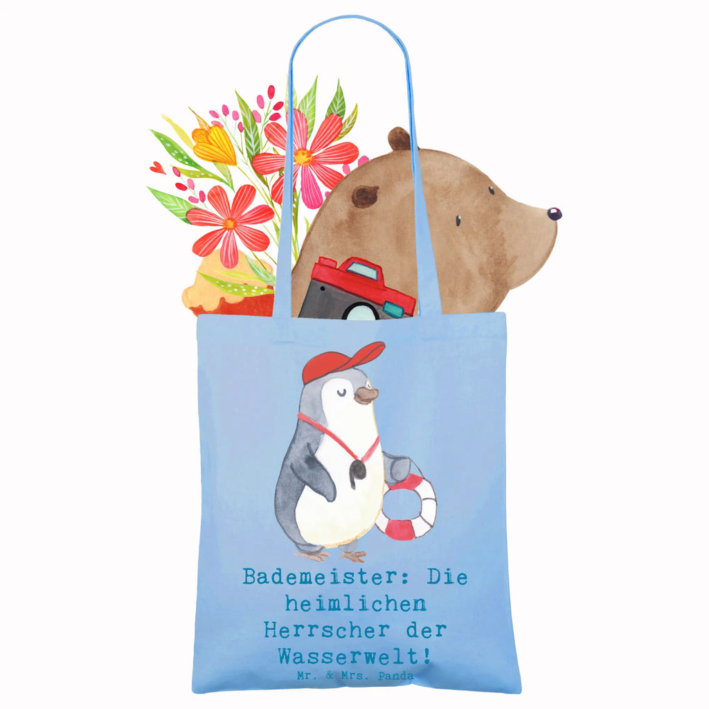 Tragetasche Bademeister Herrscher Strandtasche, Jutetasche, Einkaufstasche, Beuteltasche, Tasche, Schultertasche, Stofftasche, Umhängetasche, Einkaufstüte, Stoffbeutel, Badetasche, Jutebeutel, Tragetasche, Beutel, Laptoptasche, Shopper, Beruf, Ausbildung, Jubiläum, Abschied, Rente, Kollege, Kollegin, Geschenk, Schenken, Arbeitskollege, Mitarbeiter, Firma, Danke, Dankeschön