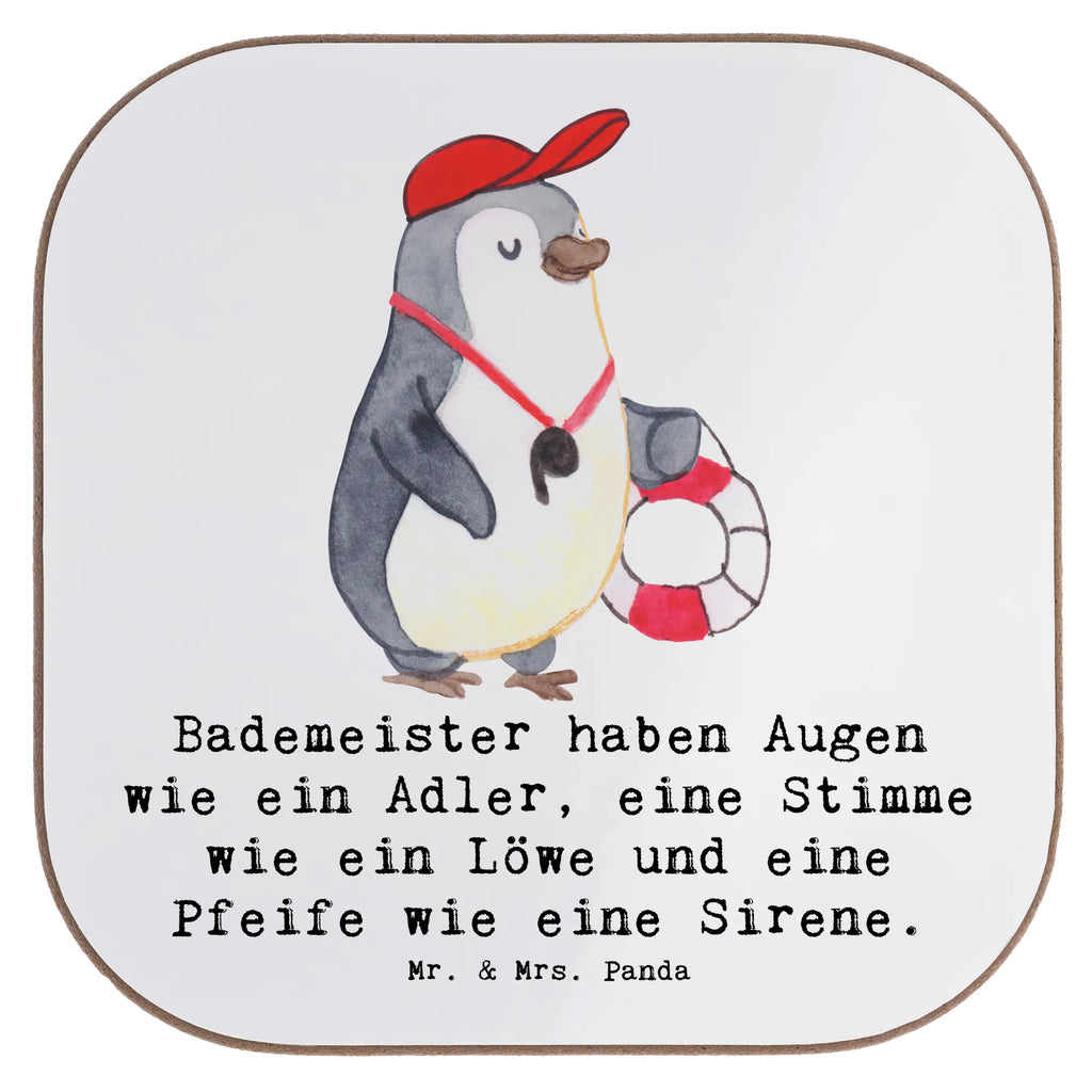 Square coaster Bademeister haben Augen wie ein Adler, eine Stimme wie ein Löwe und eine Pfeife wie eine Sirene. Holzuntersetzer, Bierdeckel, Untersetzer, Glasuntersetzer, Untersetzer Gläser, Tassen Untersetzer, Untersetzer für Gläser, Getränkeuntersetzer, Korkuntersetzer, Untersetzer Design, Untersetzer aus Holz, Untersetzer Holz, Beruf, Ausbildung, Jubiläum, Abschied, Rente, Kollege, Kollegin, Geschenk, Schenken, Arbeitskollege, Mitarbeiter, Firma, Danke, Dankeschön