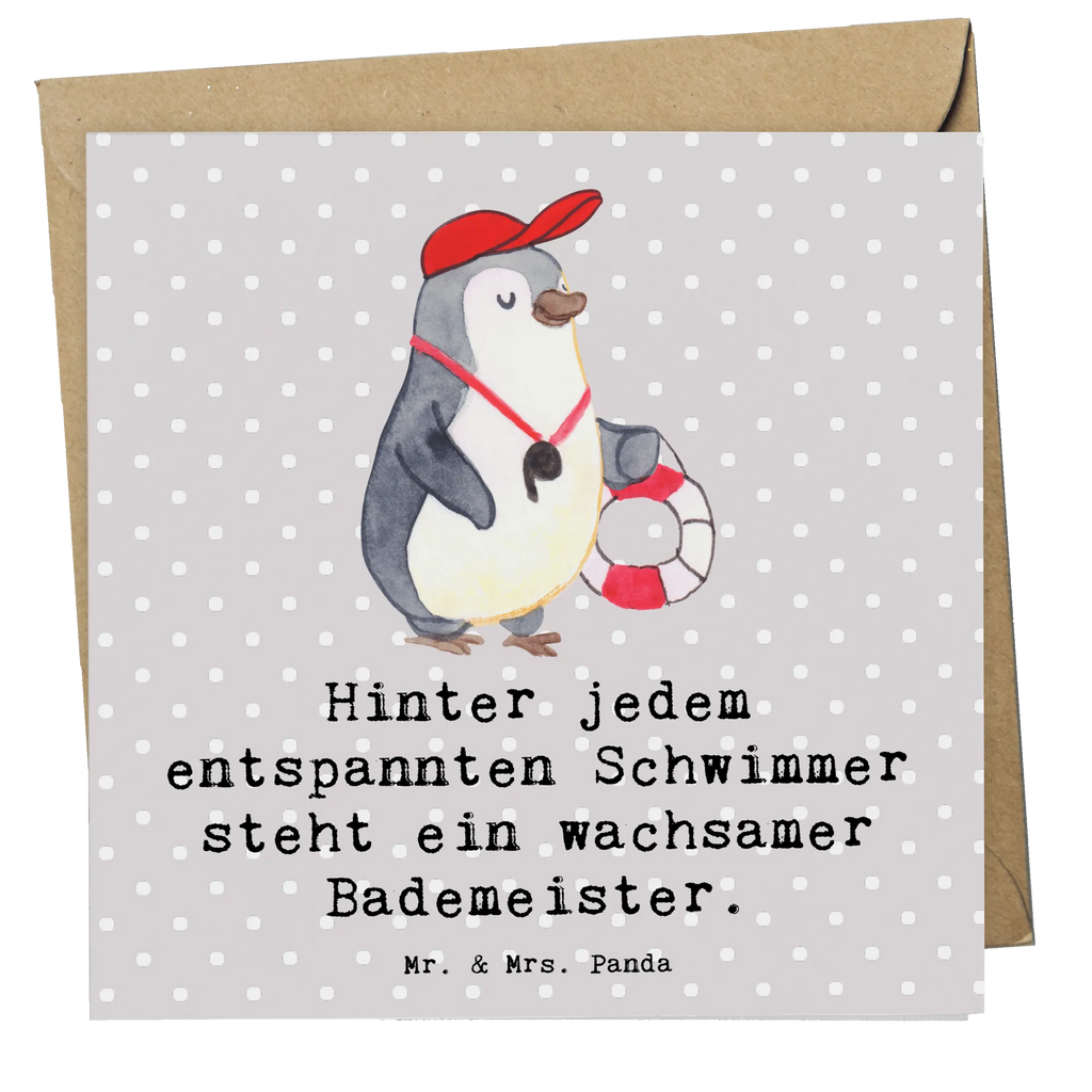 Deluxe Card Hinter jedem entspannten Schwimmer steht ein wachsamer Bademeister. Einladungskarte, Klappkarte, Geburtstagskarte, Hochzeitskarte, Hochwertige Klappkarte, Karte, Hochwertige Grußkarte, Glückwunschkarte, Grußkarte, Beruf, Ausbildung, Jubiläum, Abschied, Rente, Kollege, Kollegin, Geschenk, Schenken, Arbeitskollege, Mitarbeiter, Firma, Danke, Dankeschön