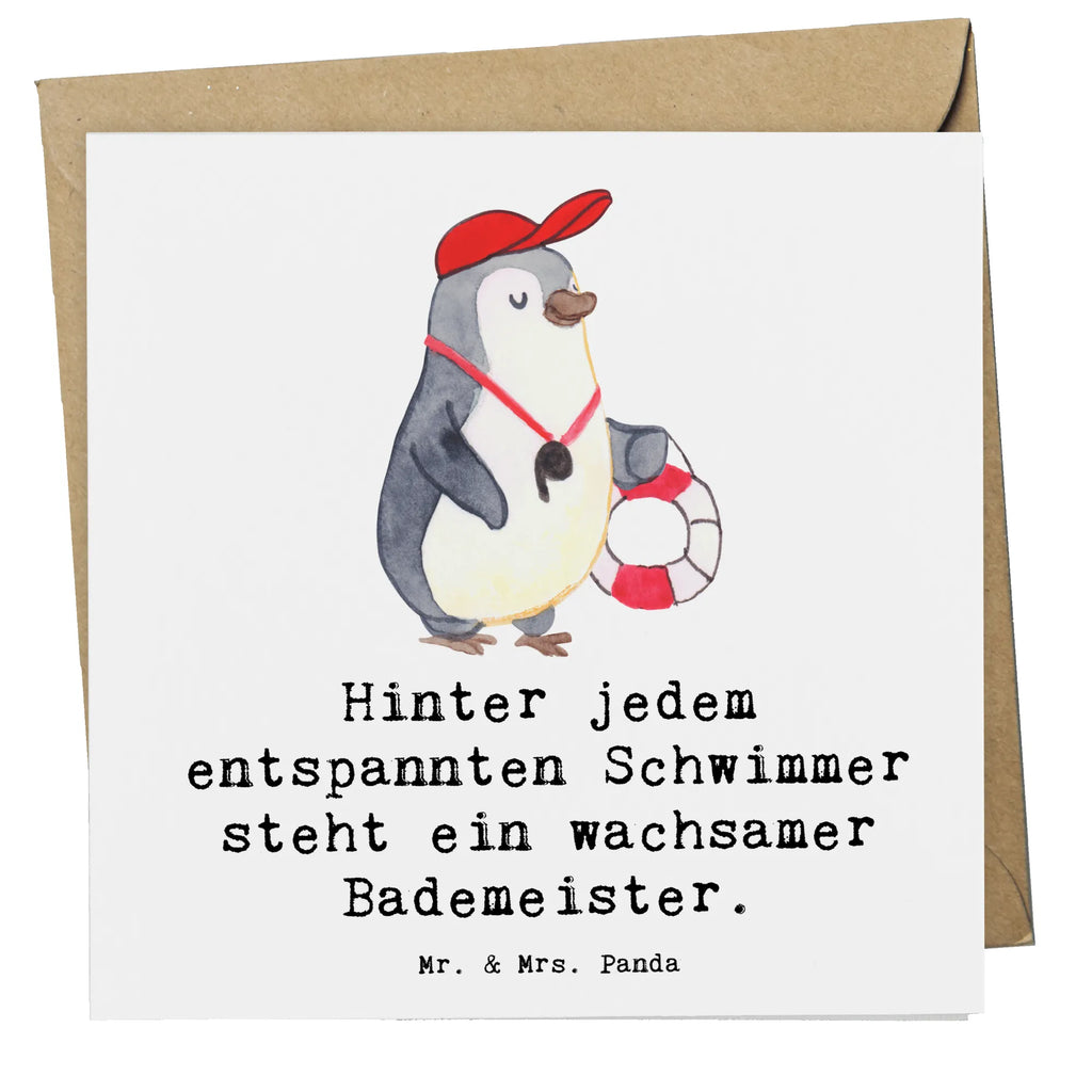 Deluxe Card Hinter jedem entspannten Schwimmer steht ein wachsamer Bademeister. Einladungskarte, Klappkarte, Geburtstagskarte, Hochzeitskarte, Hochwertige Klappkarte, Karte, Hochwertige Grußkarte, Glückwunschkarte, Grußkarte, Beruf, Ausbildung, Jubiläum, Abschied, Rente, Kollege, Kollegin, Geschenk, Schenken, Arbeitskollege, Mitarbeiter, Firma, Danke, Dankeschön