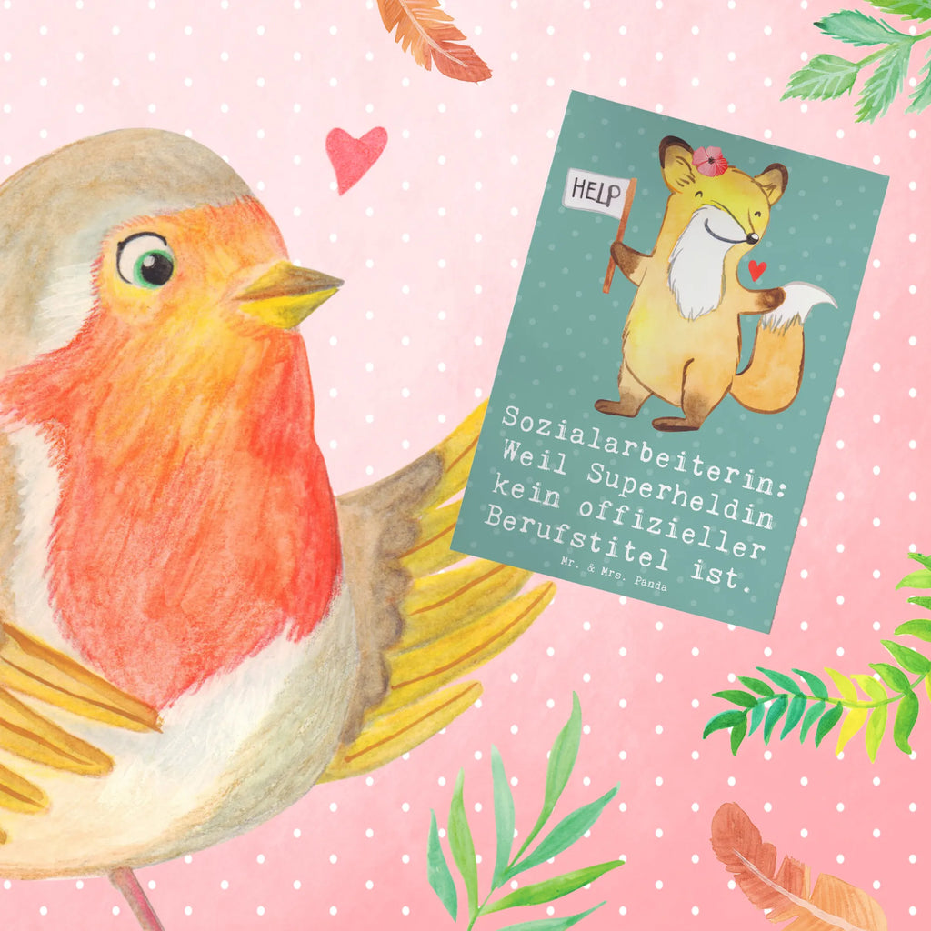 Grußkarte Sozialarbeiterin Heldin Glückwunschkarte, Grußkarte, Einladungskarte, Klappkarte, Ansichtskarten, Hochzeitskarte, Geburtstagskarte, Karte, Beruf, Ausbildung, Jubiläum, Abschied, Rente, Kollege, Kollegin, Geschenk, Schenken, Arbeitskollege, Mitarbeiter, Firma, Danke, Dankeschön