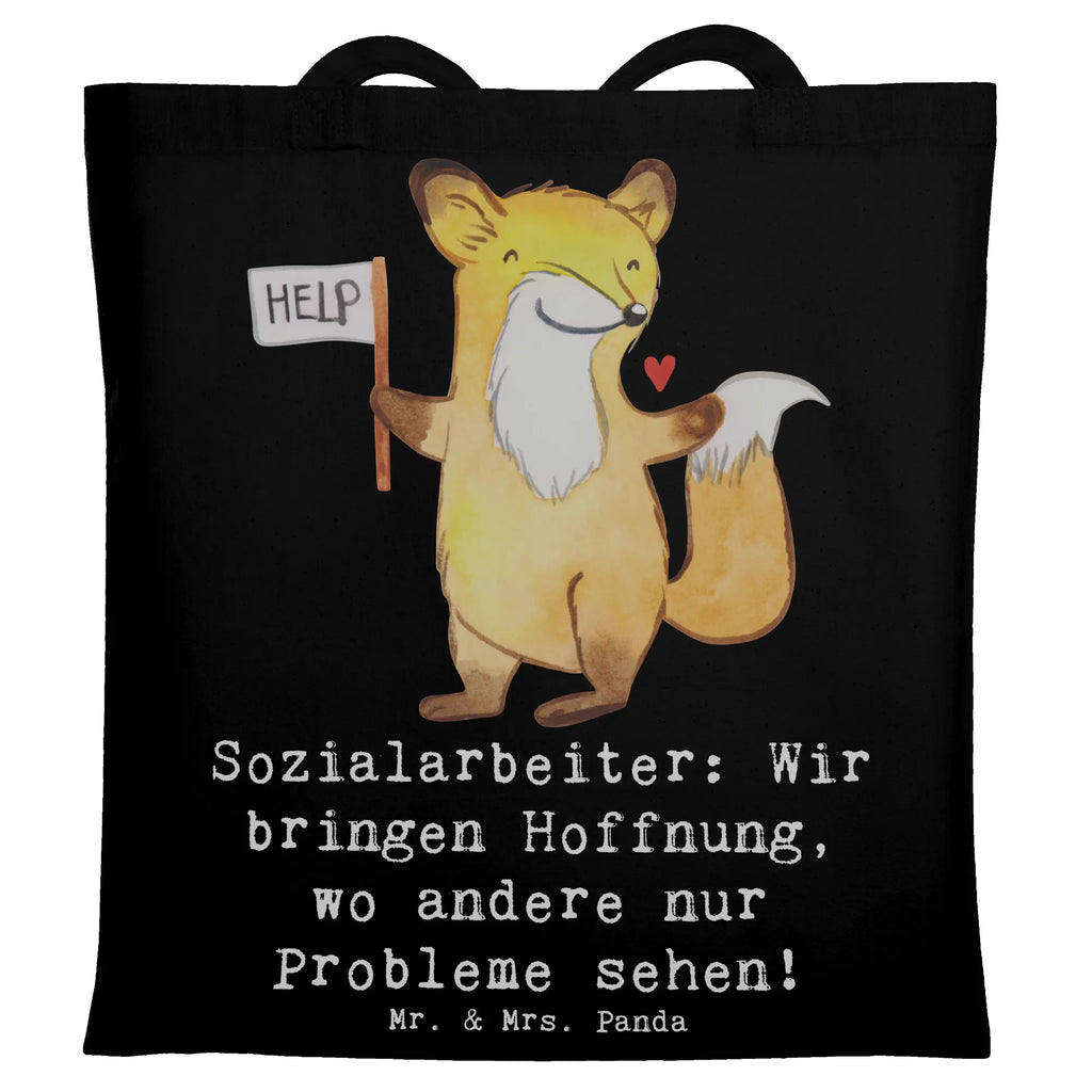 Tote bag Sozialarbeiter: Wir bringen Hoffnung, wo andere nur Probleme sehen! Stofftasche, Schultertasche, Shopper, Badetasche, Beutel, Laptoptasche, Tasche, Jutebeutel, Beuteltasche, Einkaufstasche, Stoffbeutel, Strandtasche, Jutetasche, Umhängetasche, Tragetasche, Einkaufstüte, Beruf, Ausbildung, Jubiläum, Abschied, Rente, Kollege, Kollegin, Geschenk, Schenken, Arbeitskollege, Mitarbeiter, Firma, Danke, Dankeschön