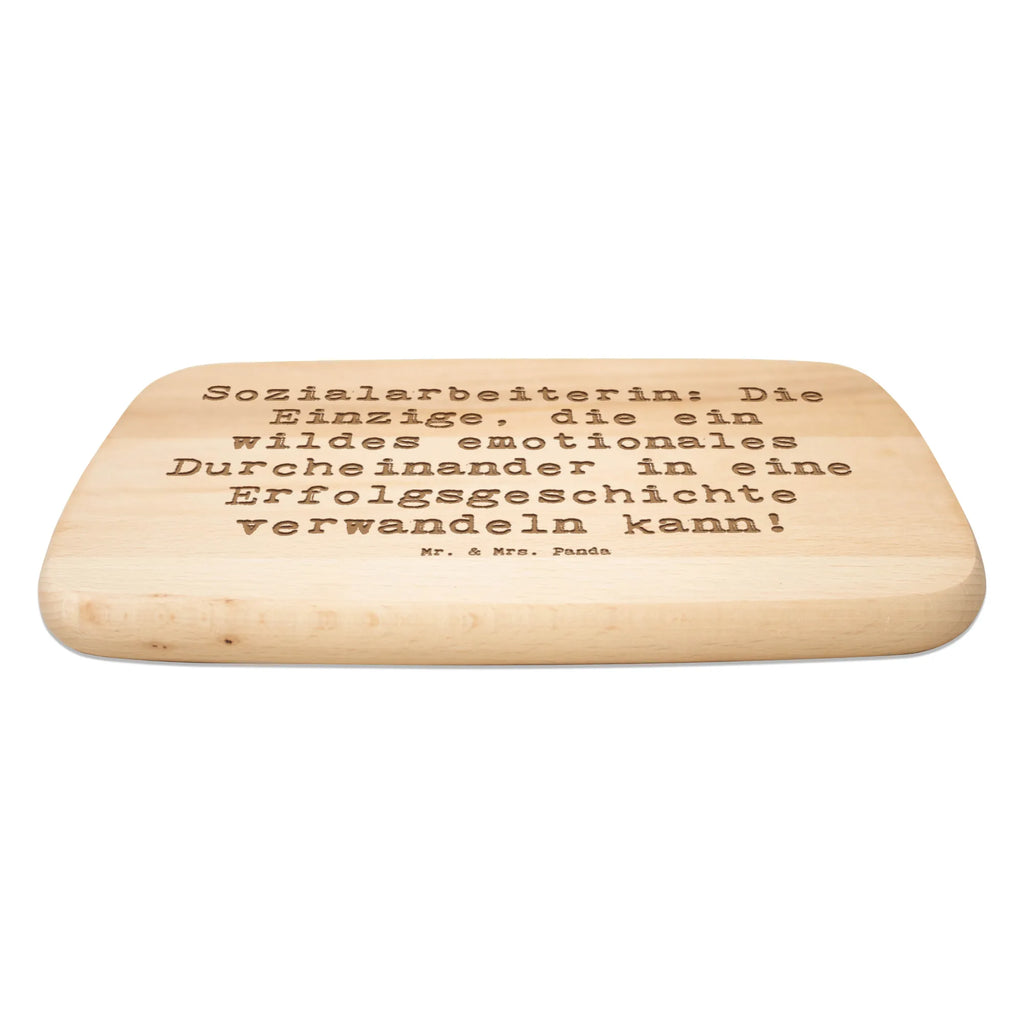 Serving board Saying Sozialarbeiterin: Die Einzige, die ein wildes emotionales Durcheinander in eine Erfolgsgeschichte verwandeln kann! breakfast board, cutting board, Board, gift, gift idea, best, farewell gift, passing exam, anniversary, retirement, promotion, job start, sayings, funny, profession