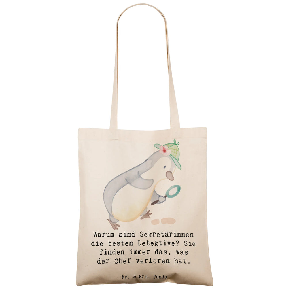 Tote bag Warum sind Sekretärinnen die besten Detektive? Sie finden immer das, was der Chef verloren hat. Beuteltasche, Shopper, Umhängetasche, Jutetasche, Jutebeutel, Beutel, Einkaufstasche, Stoffbeutel, Badetasche, Tasche, Strandtasche, Schultertasche, Einkaufstüte, Laptoptasche, Stofftasche, Tragetasche, Beruf, Ausbildung, Jubiläum, Abschied, Rente, Kollege, Kollegin, Geschenk, Schenken, Arbeitskollege, Mitarbeiter, Firma, Danke, Dankeschön