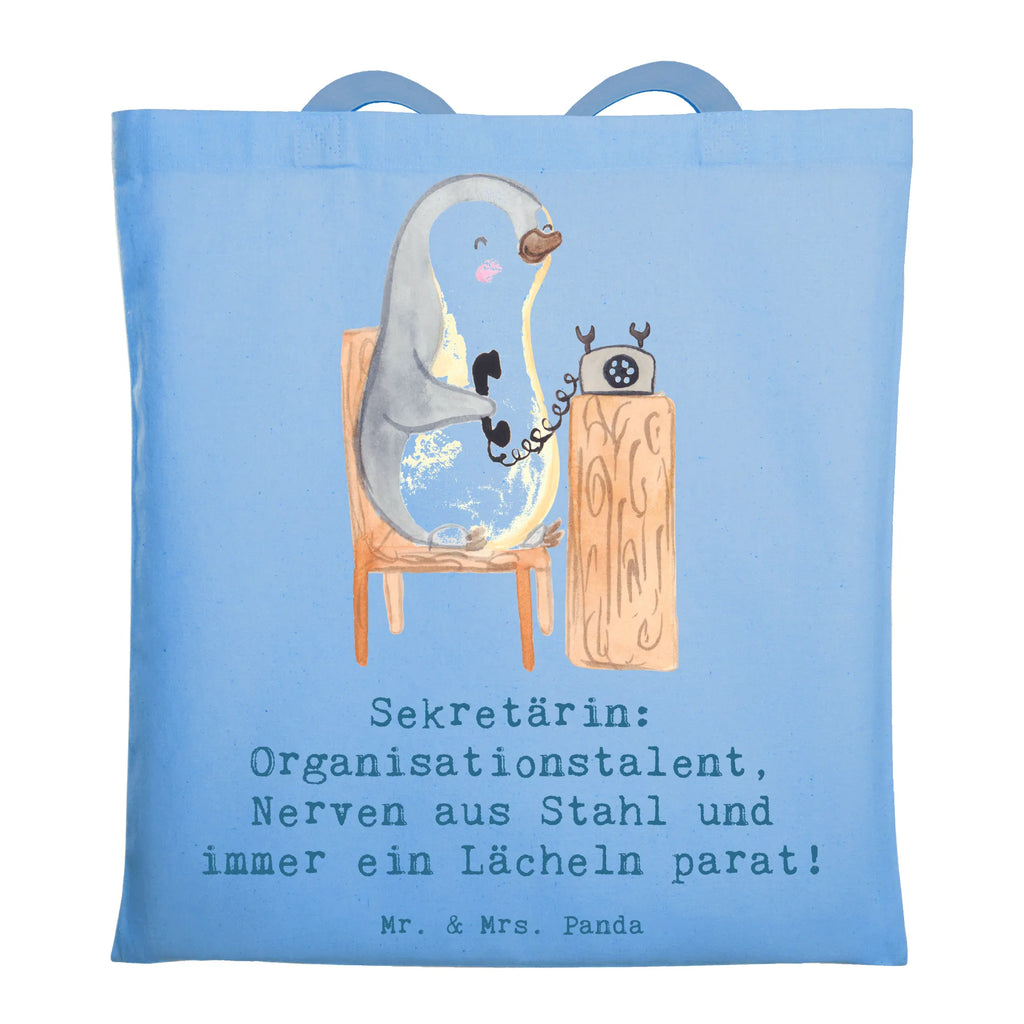 Tote bag Sekretärin: Organisationstalent, Nerven aus Stahl und immer ein Lächeln parat! Jutetasche, Einkaufstüte, Badetasche, Tasche, Stoffbeutel, Laptoptasche, Stofftasche, Strandtasche, Tragetasche, Beuteltasche, Schultertasche, Jutebeutel, Umhängetasche, Beutel, Shopper, Einkaufstasche, Beruf, Ausbildung, Jubiläum, Abschied, Rente, Kollege, Kollegin, Geschenk, Schenken, Arbeitskollege, Mitarbeiter, Firma, Danke, Dankeschön