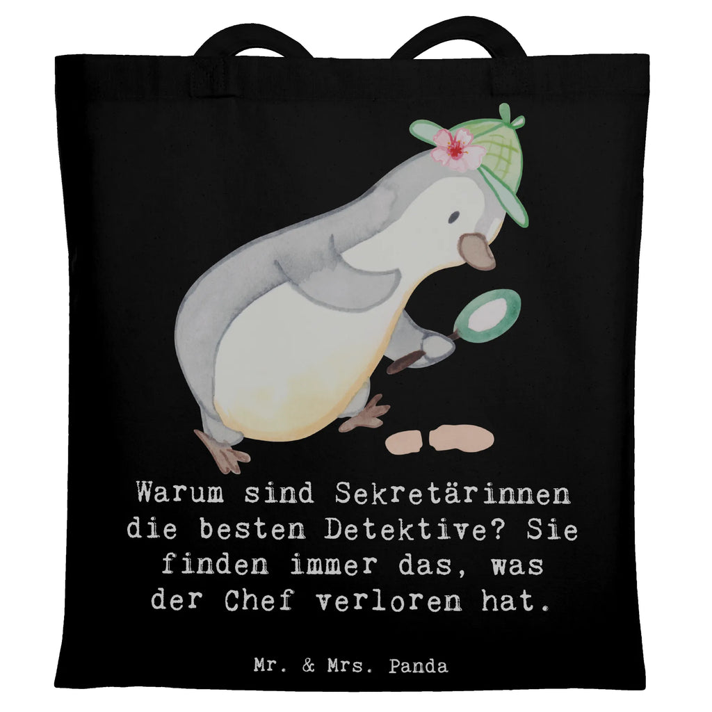 Tote bag Warum sind Sekretärinnen die besten Detektive? Sie finden immer das, was der Chef verloren hat. Beuteltasche, Shopper, Umhängetasche, Jutetasche, Jutebeutel, Beutel, Einkaufstasche, Stoffbeutel, Badetasche, Tasche, Strandtasche, Schultertasche, Einkaufstüte, Laptoptasche, Stofftasche, Tragetasche, Beruf, Ausbildung, Jubiläum, Abschied, Rente, Kollege, Kollegin, Geschenk, Schenken, Arbeitskollege, Mitarbeiter, Firma, Danke, Dankeschön